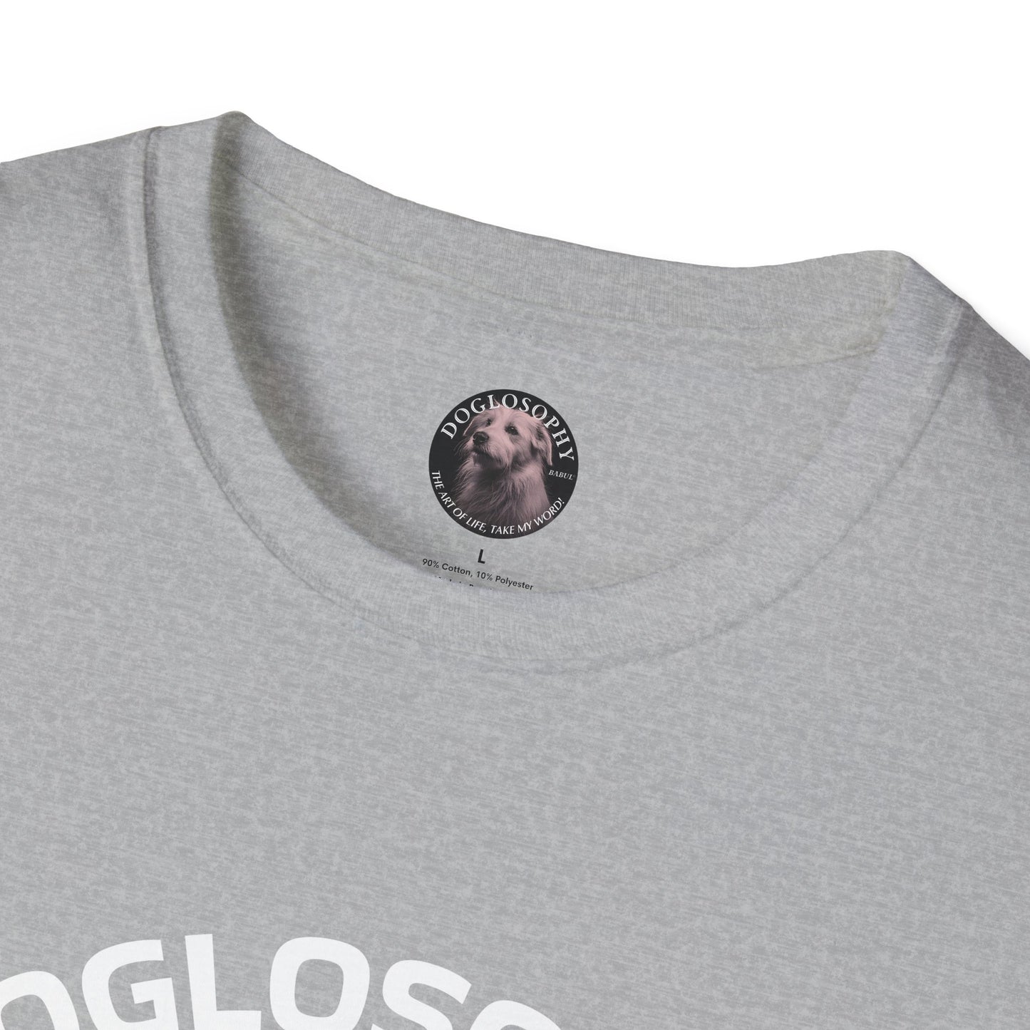 Doglosophy Unisex Softstyle T-Shirt - "Happiness is a Warm Sunbeam" Design