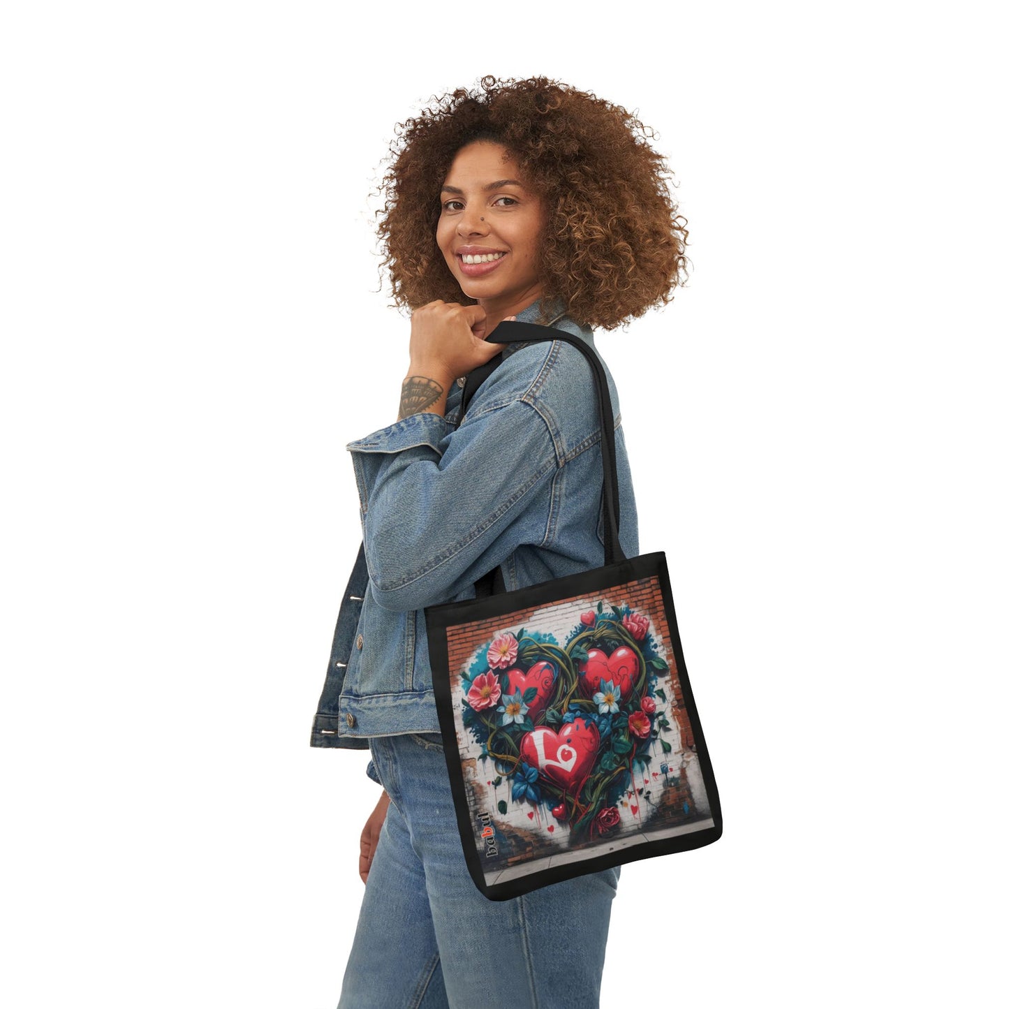 Artistic Surge - Eco-Friendly Canvas Tote Bag - LOVE HEARTS