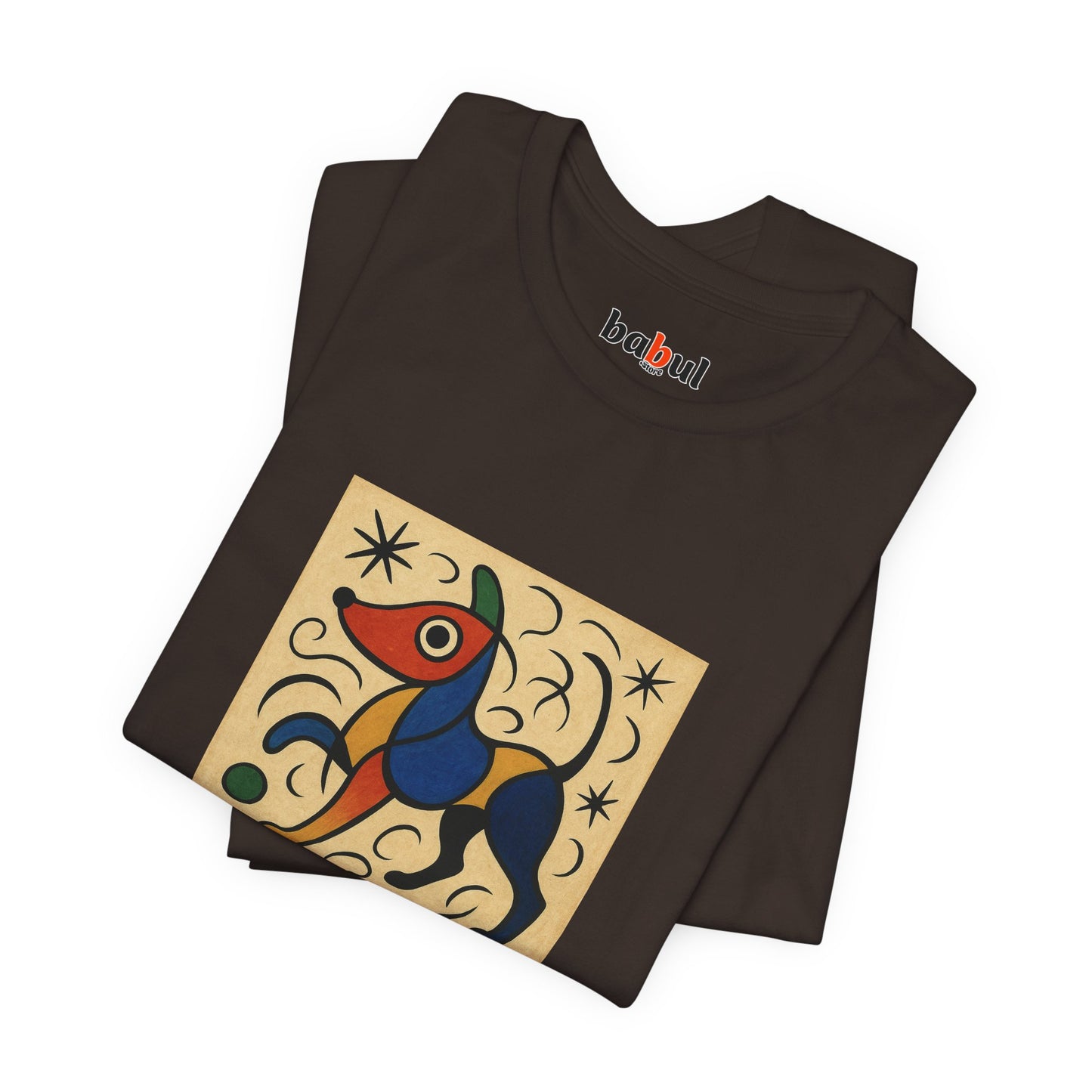 DOGART Unisex Jersey Dog T-Shirt - MIRO - Iconic Painting Reimagined with Dogs