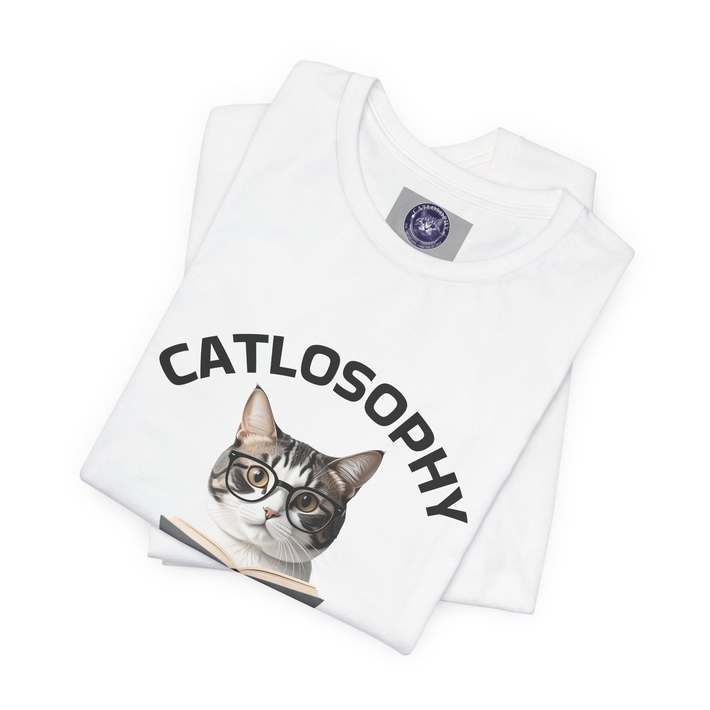 Catlosophy Unisex Jersey Short Sleeve Tee – "Be mysterious" Design