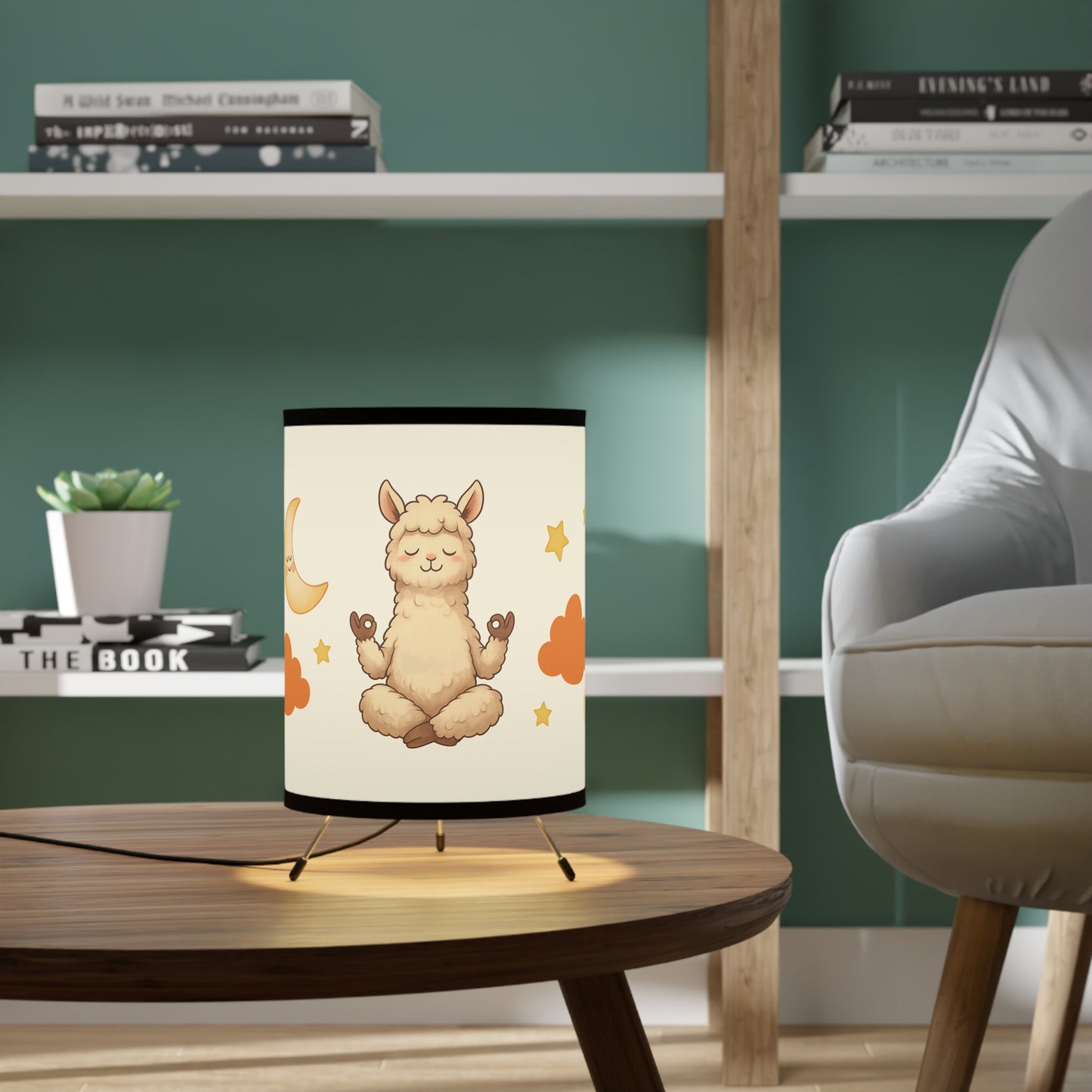ZEN INSIDE Calming Tripod Lamp. Alpaca