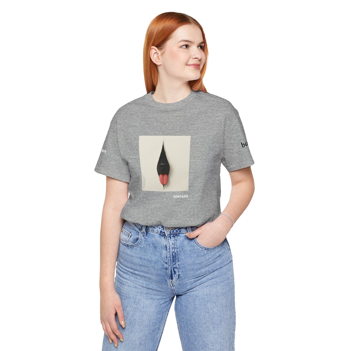 DOGART Unisex Jersey Dog T-Shirt - FONTANA - Iconic Painting Reimagined with Dogs