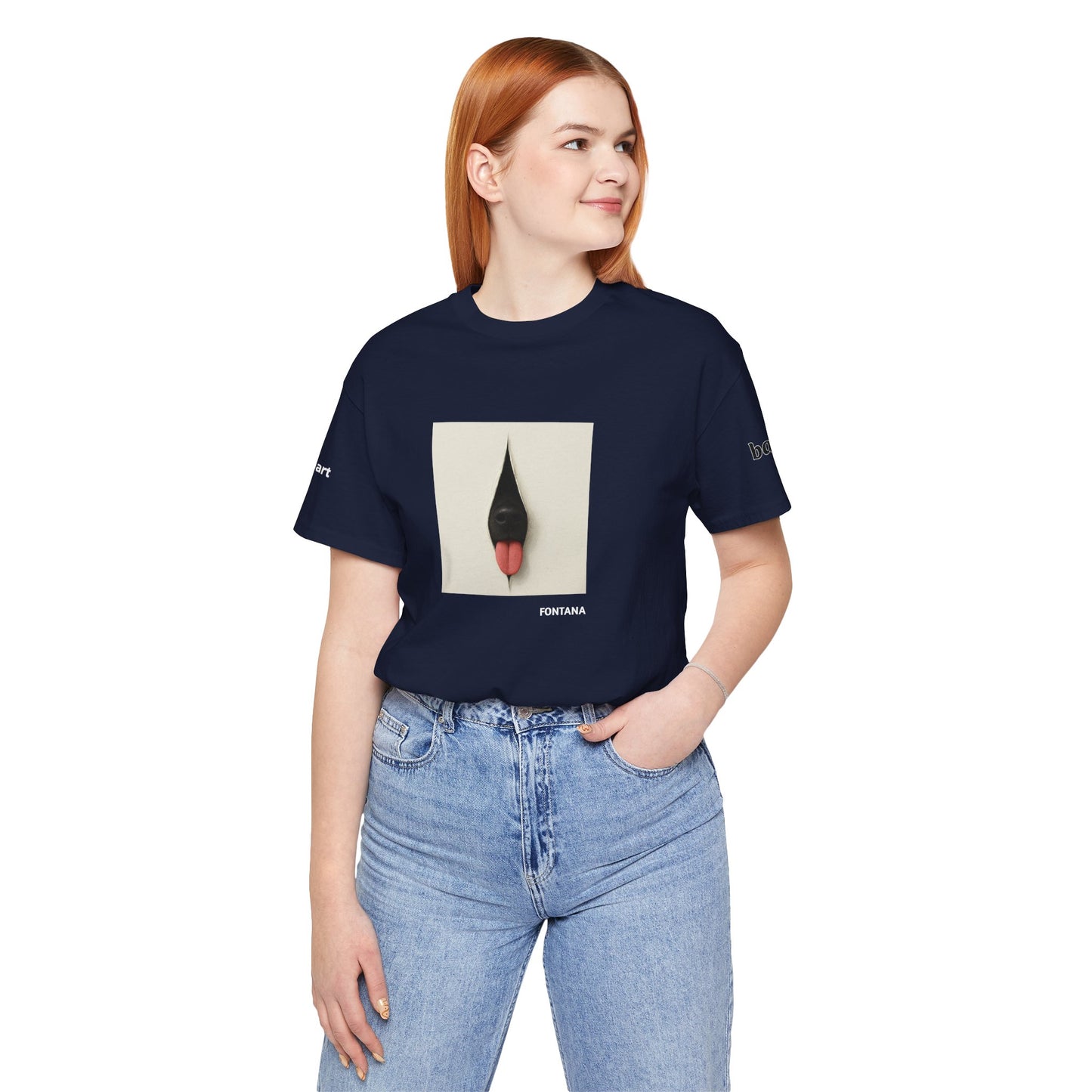 DOGART Unisex Jersey Dog T-Shirt - FONTANA - Iconic Painting Reimagined with Dogs