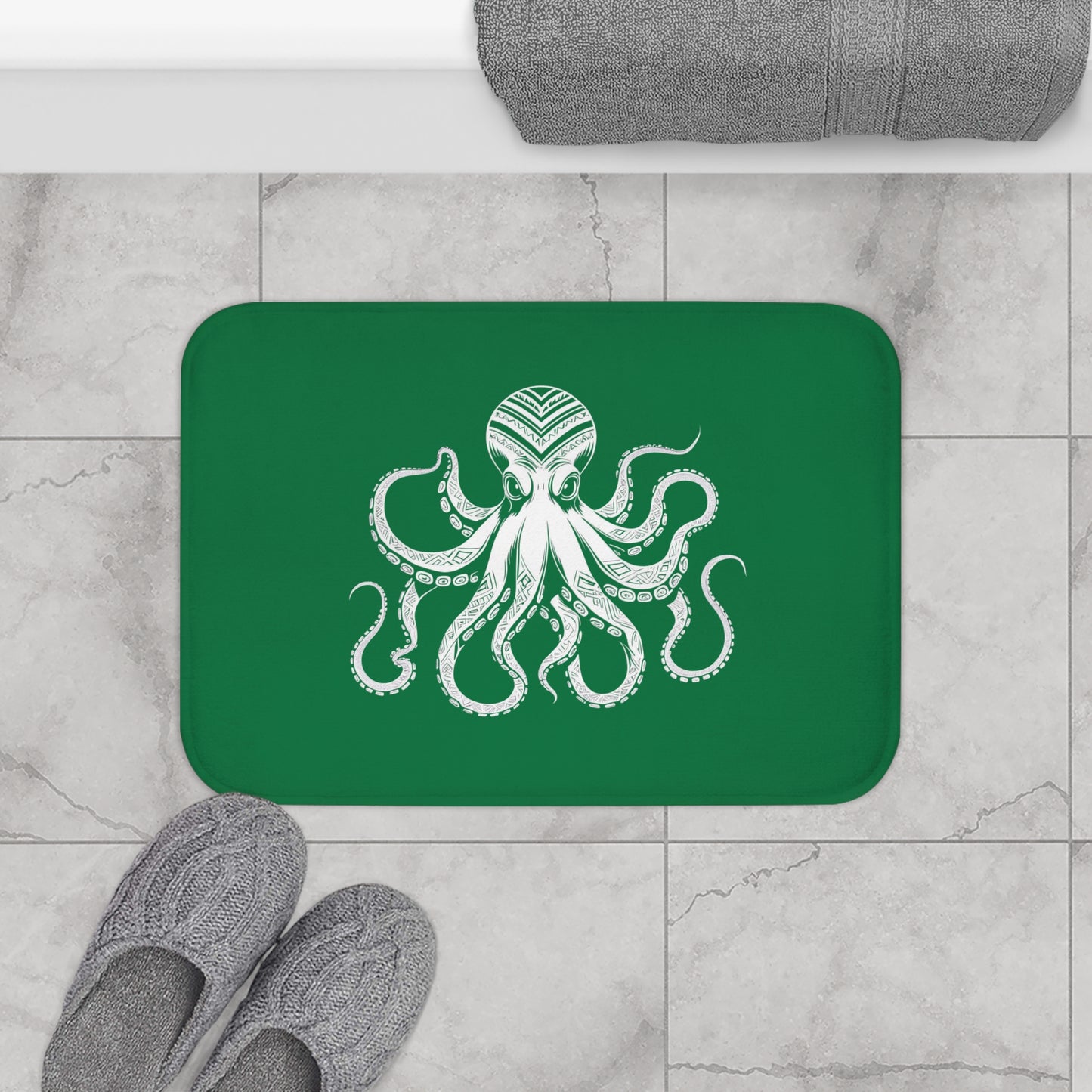 Tribal Bath Mat. Ocean Energy, Tribal Style