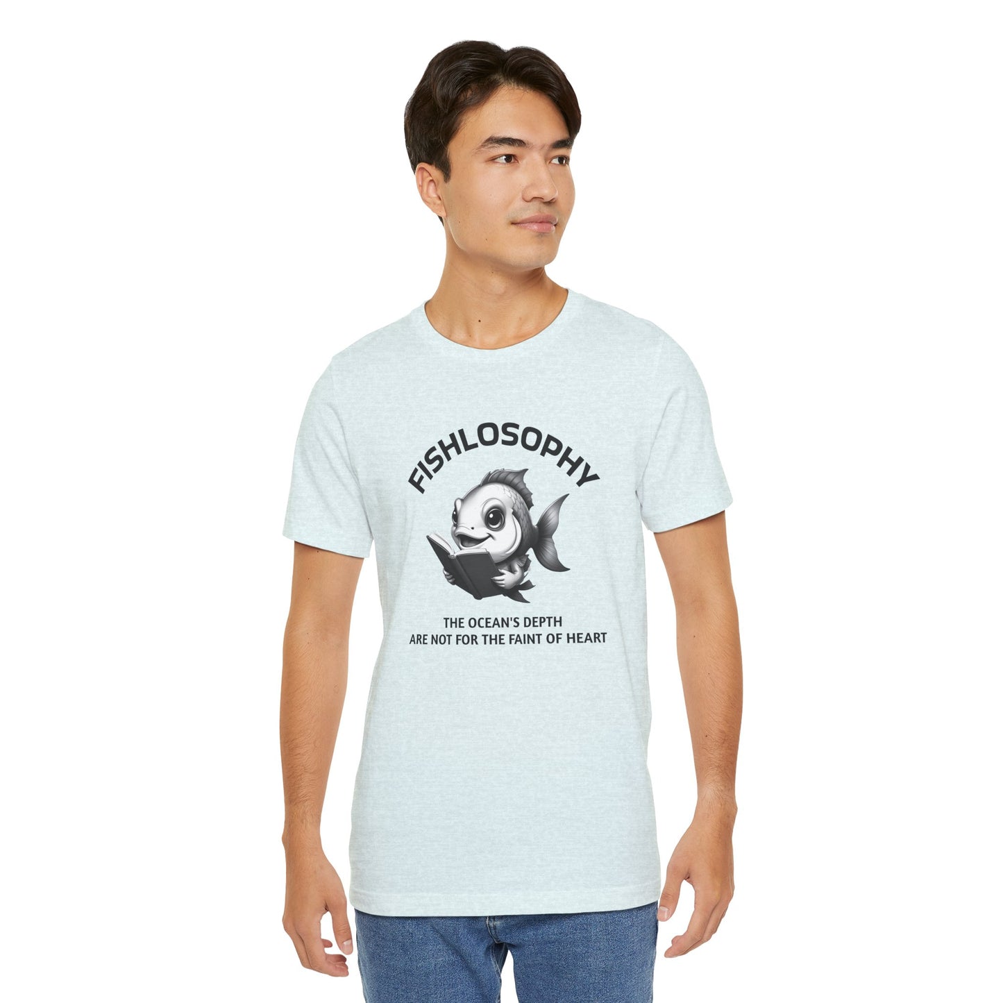 Fishlosophy Unisex Jersey Short Sleeve Tee – The Ocean' depth is not for the faint of heart