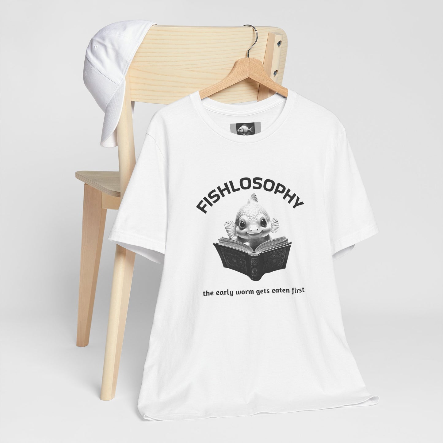 Fishlosophy Unisex Jersey Short Sleeve Tee – The Early Worms Get Eaten First
