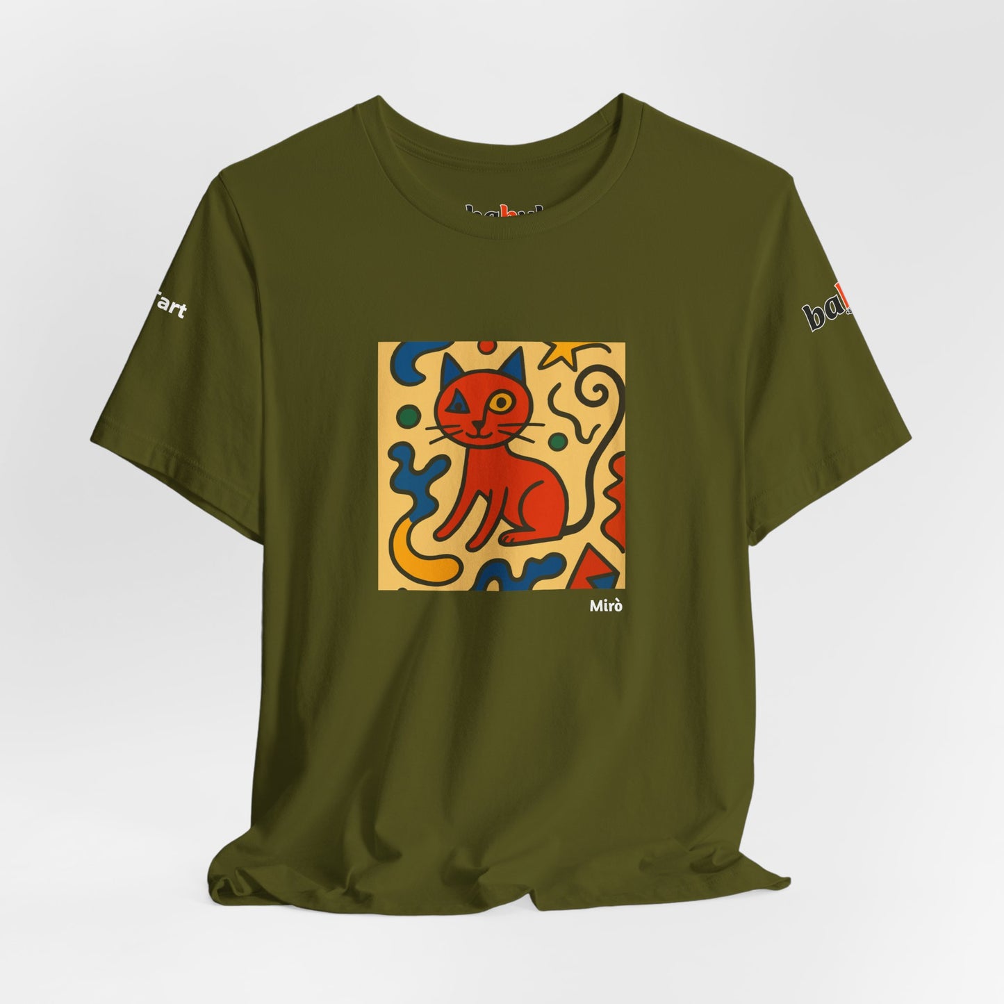 CATART Unisex Jersey Cat T-Shirt - MIRO - Iconic Painting Reimagined with Cats