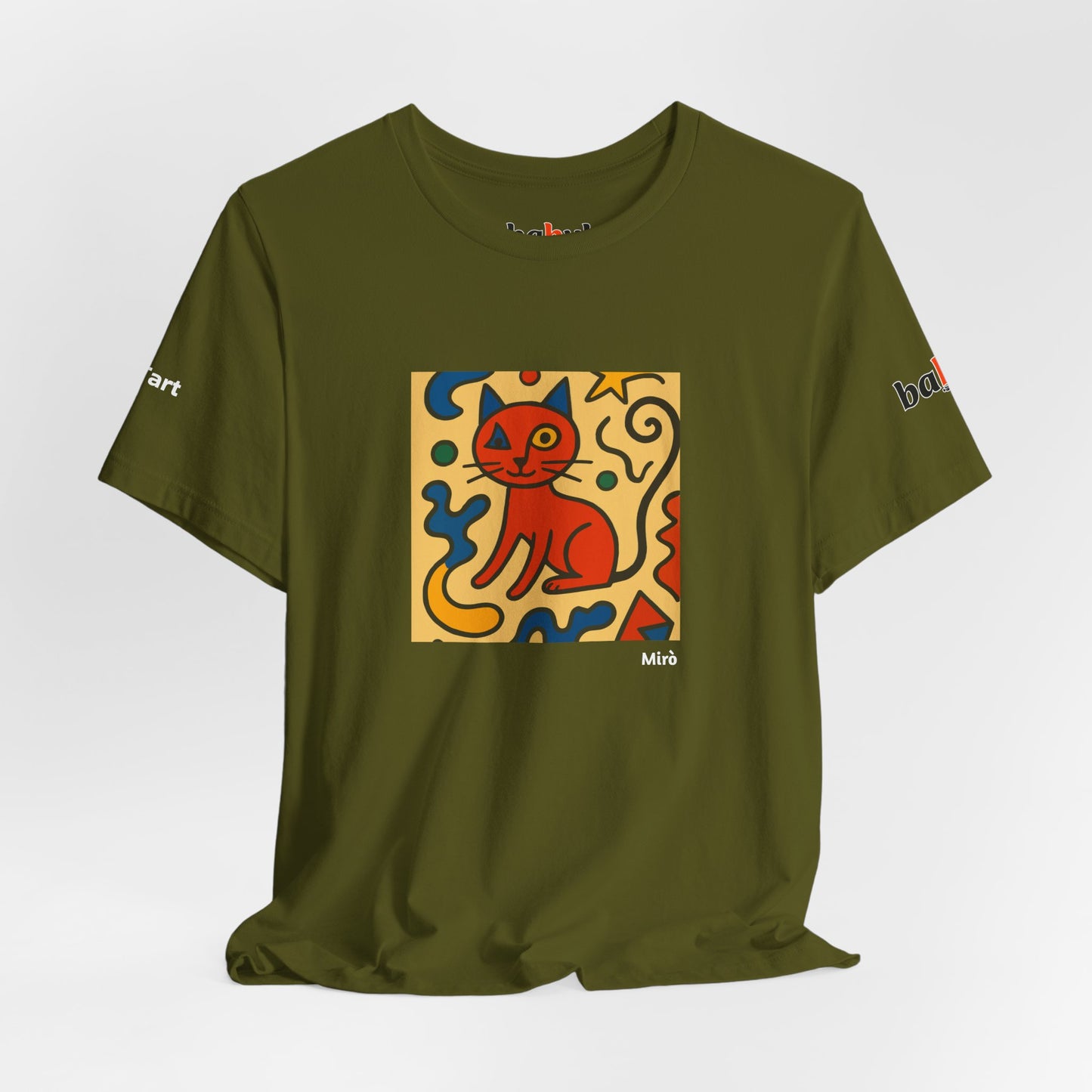 CATART Unisex Jersey Cat T-Shirt - MIRO - Iconic Painting Reimagined with Cats