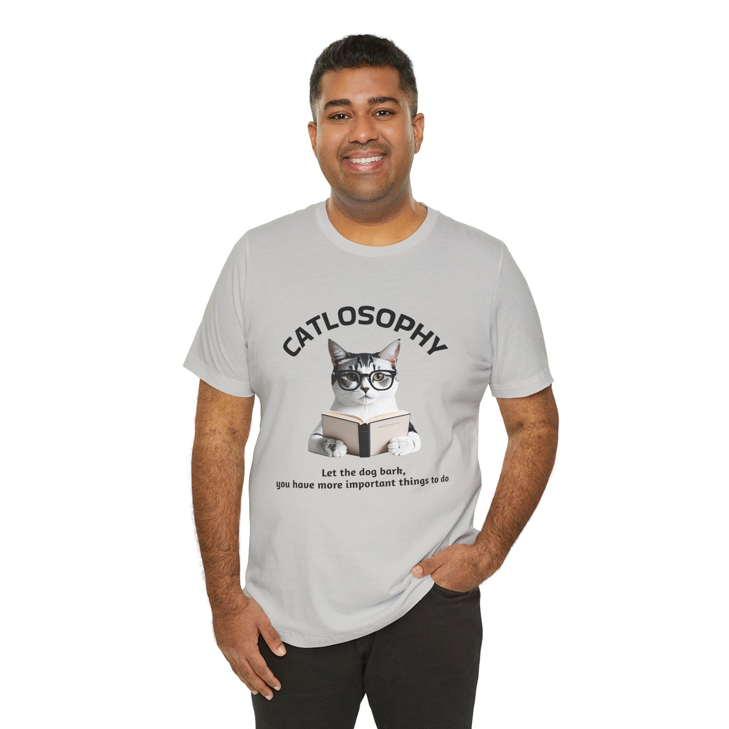 Catlosophy Unisex Jersey Short Sleeve Tee – "Let the dog bark" Design