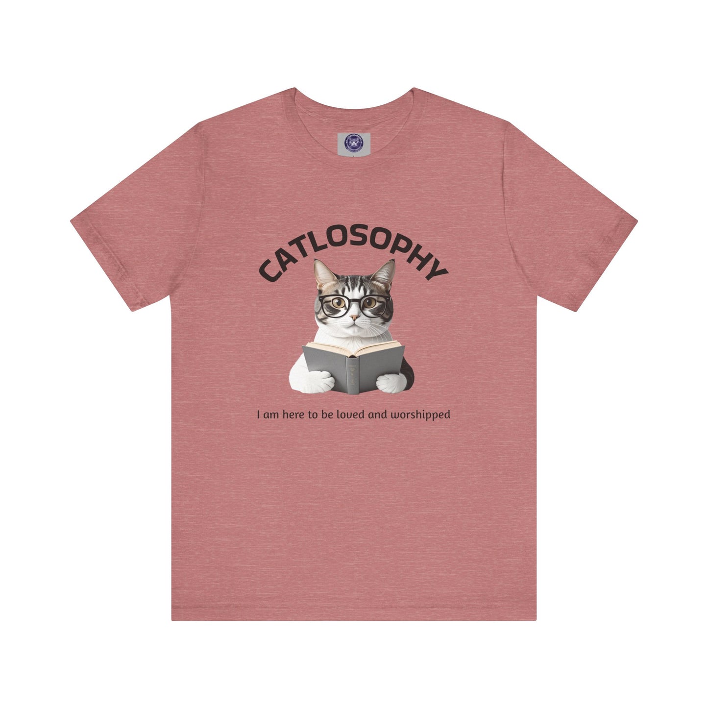 Catlosophy Unisex Jersey Short Sleeve Tee – "I am here to be loved" Design - BABUL T-Shirts
