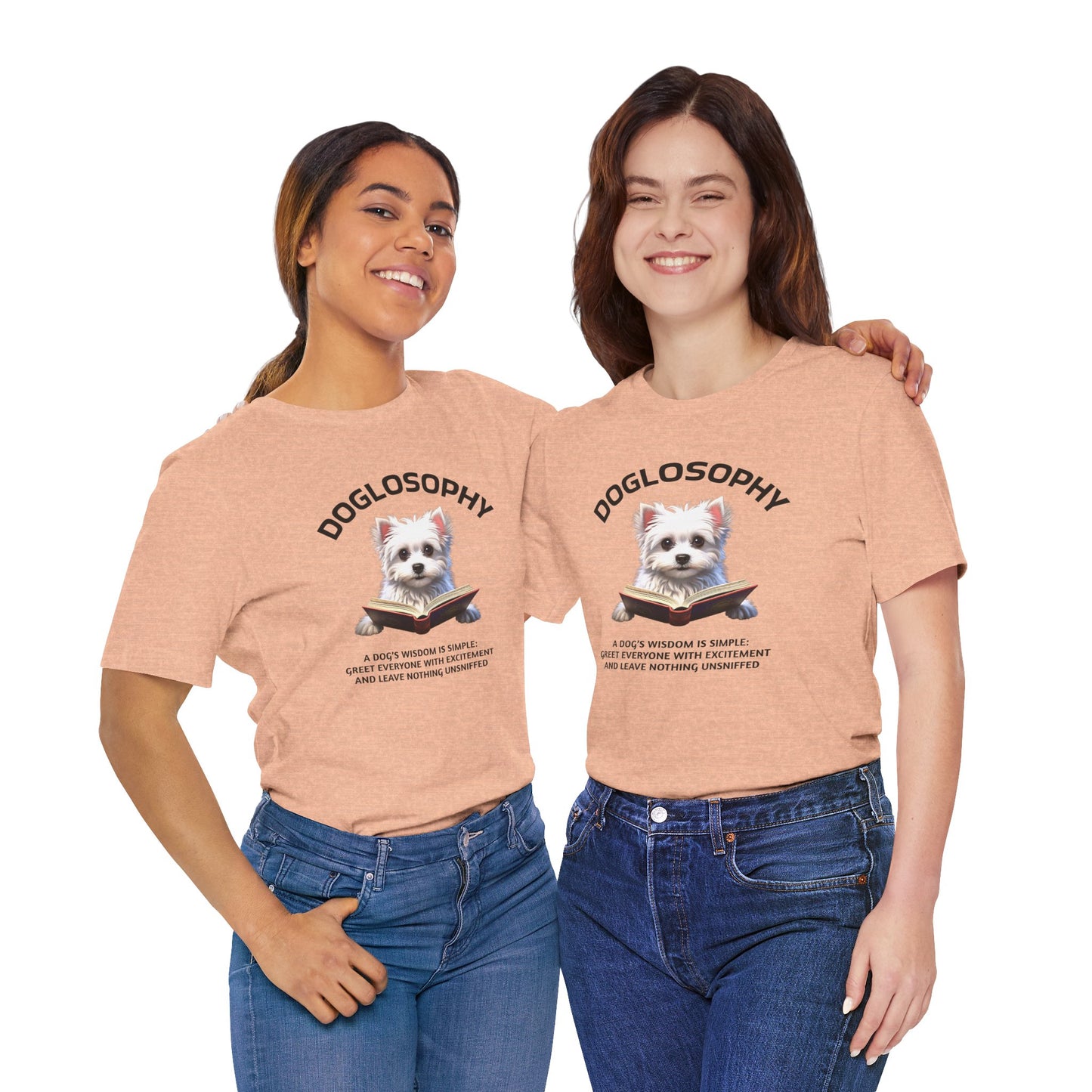 Doglosophy Unisex Jersey Short Sleeve Tee – "A Dog's wisdom is simple" Design