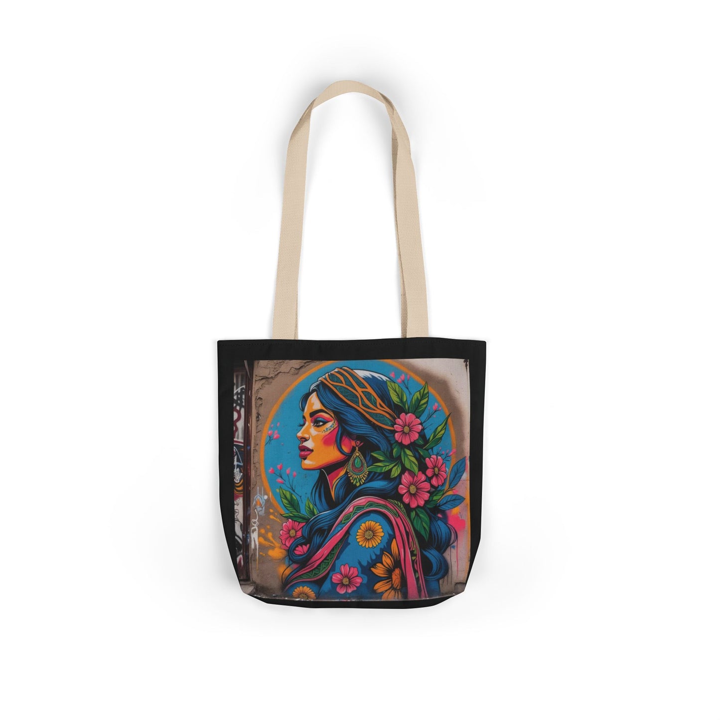 Artistic Surge - Eco-Friendly Canvas Tote Bag - FLOWERED WOMAN
