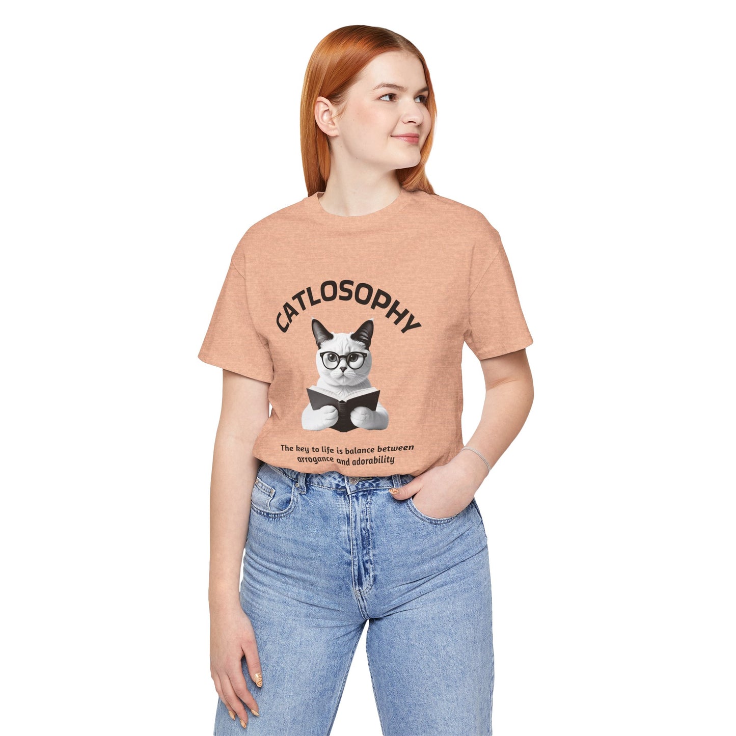 Catlosophy Unisex Jersey Short Sleeve Tee – "The Key to Life" Design