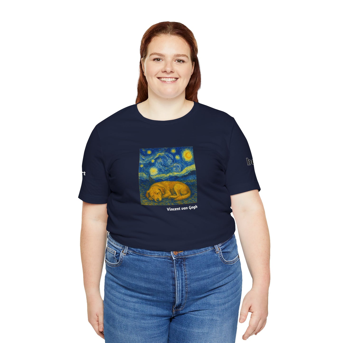 DOGART Unisex Jersey Dog T-Shirt - VAN GOGH - Iconic Painting Reimagined with Dogs