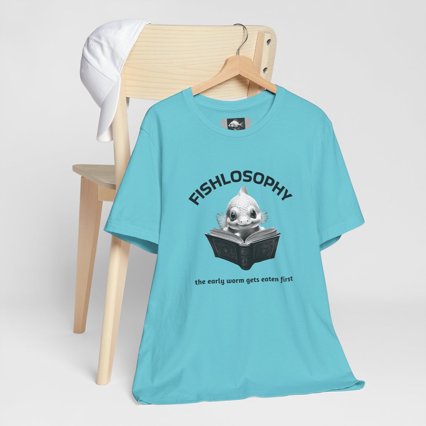 Fishlosophy Unisex Jersey Short Sleeve Tee – The Early Worms Get Eaten First