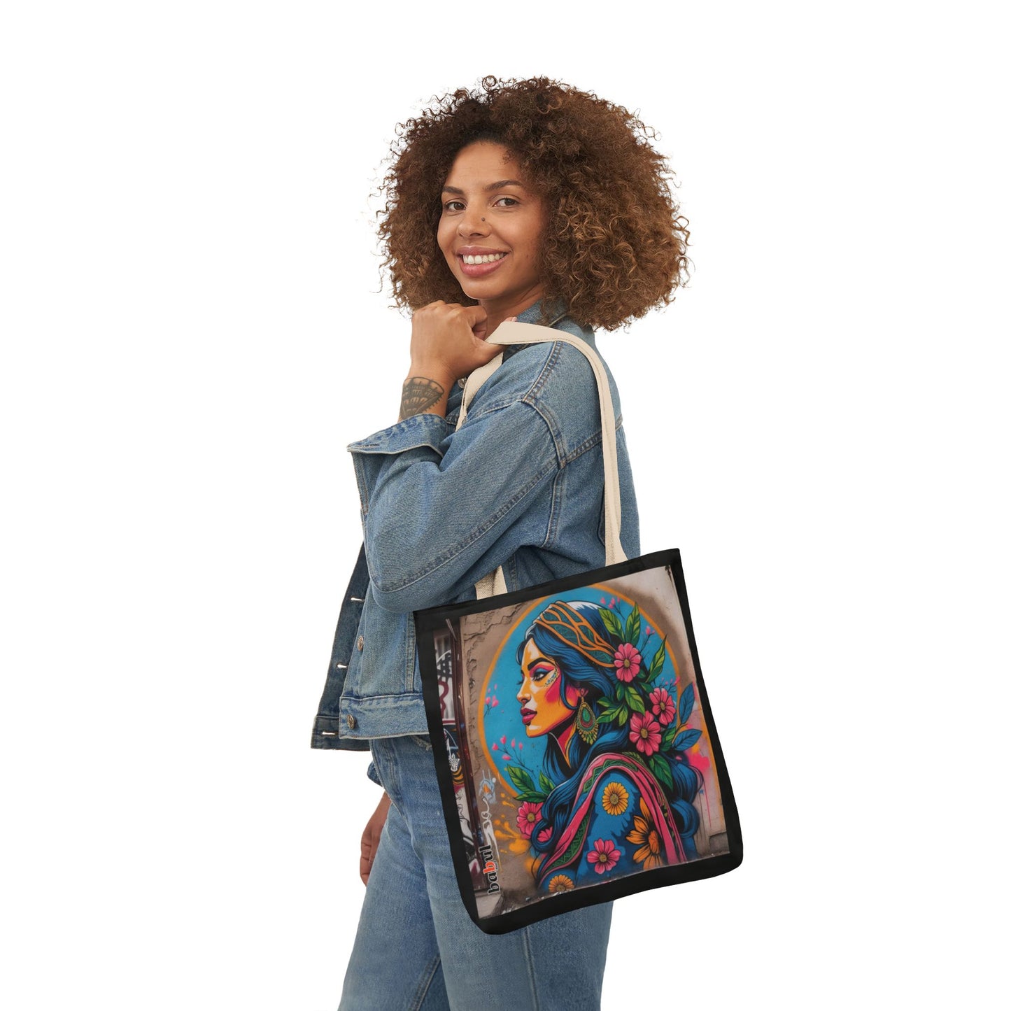 Artistic Surge - Eco-Friendly Canvas Tote Bag - FLOWERED WOMAN