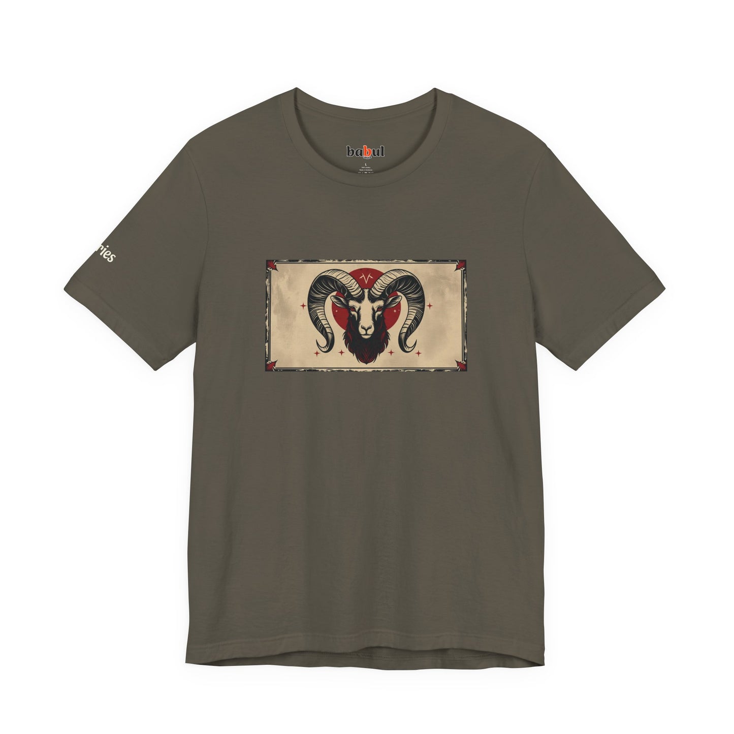 Aries - Gothic Zodiac T-Shirt. Zodiac in the Shadows