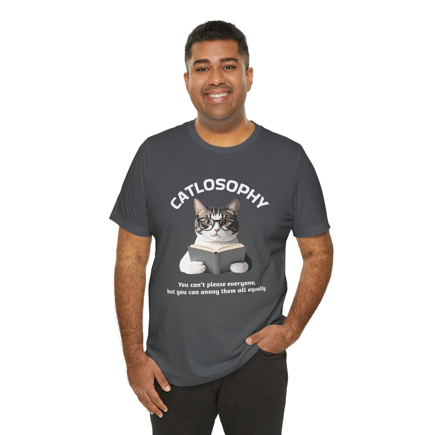 Catlosophy Unisex Jersey Short Sleeve Tee – "You can't please everyone" Design