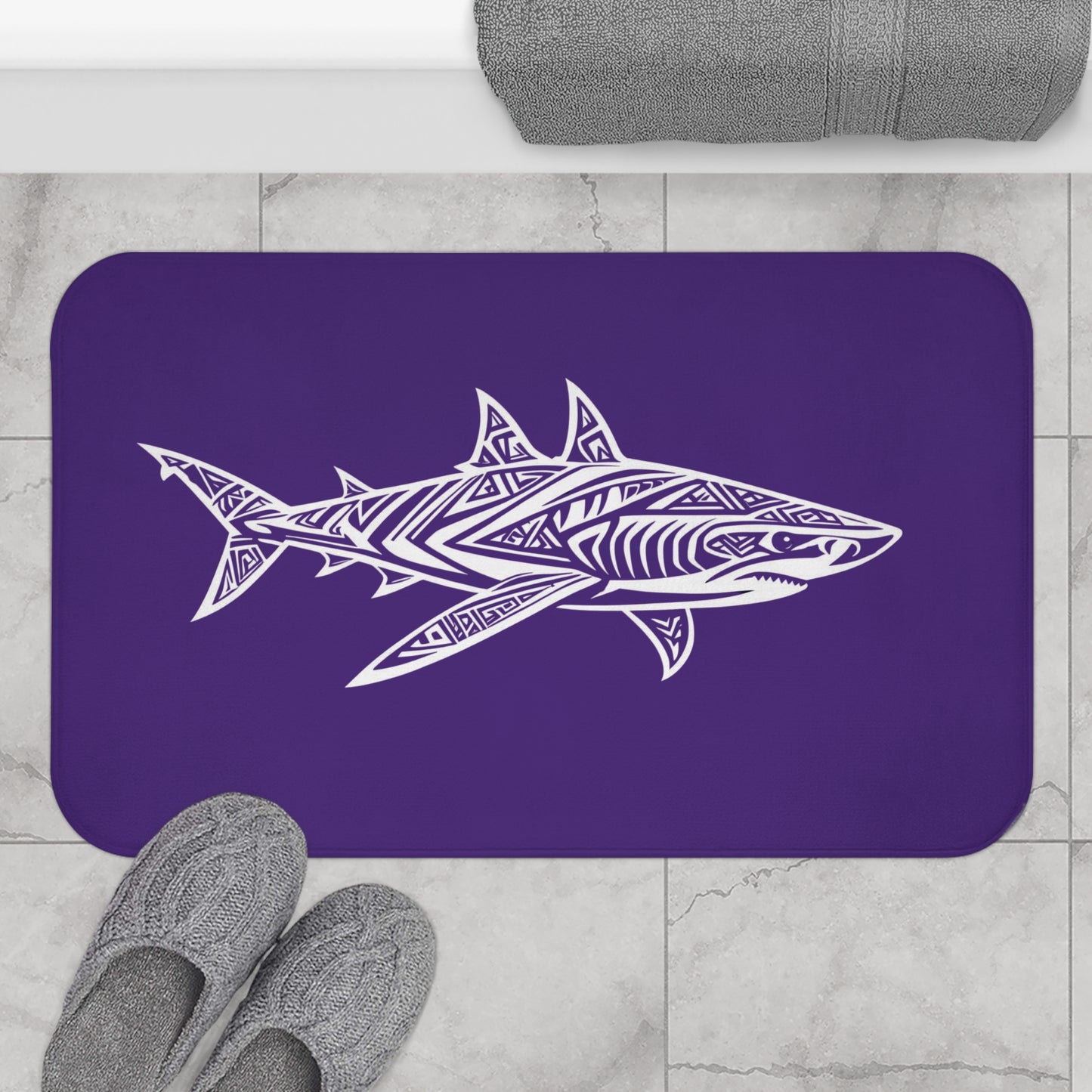 Tribal Bath Mat. Ocean Energy, Tribal Style