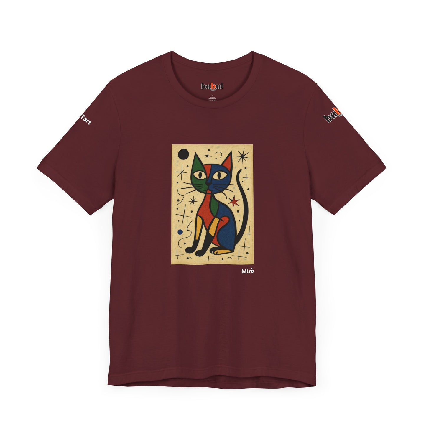CATART Unisex Jersey Cat T-Shirt - MIRO - Iconic Painting Reimagined with Cats