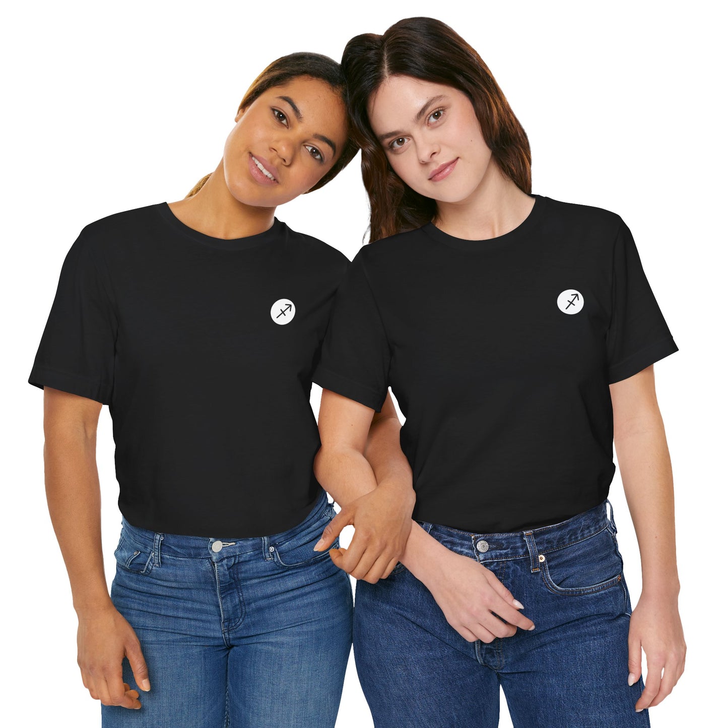 Sagittarius - Gothic Zodiac T-Shirt. Blue graphic on the back. Zodiac in the Shadows