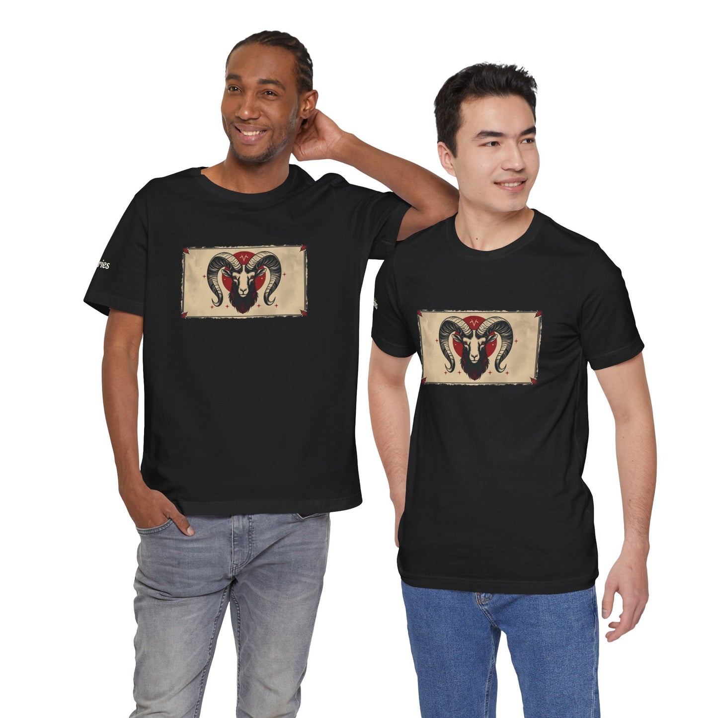 Aries - Gothic Zodiac T-Shirt. Zodiac in the Shadows