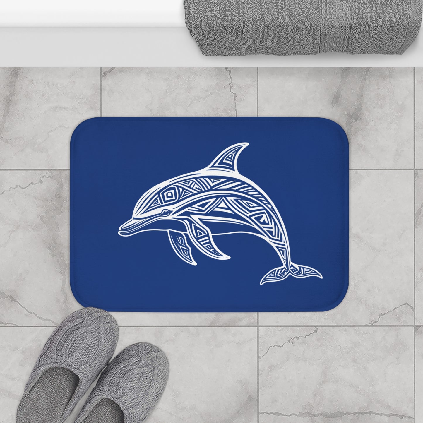 Tribal Bath Mat. Ocean Energy, Tribal Style