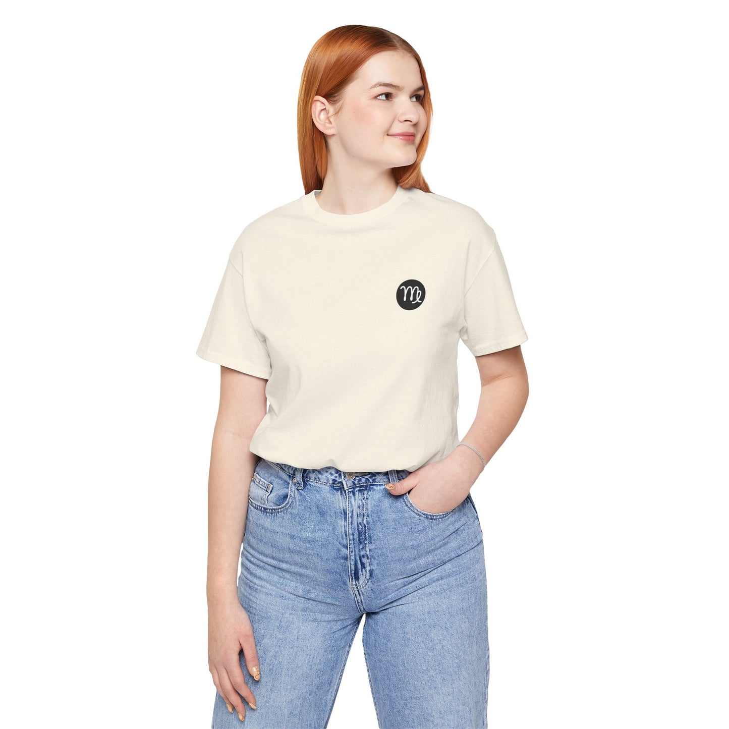 Virgo - Gothic Zodiac T-Shirt. Blue graphic on the back. Zodiac in the Shadows