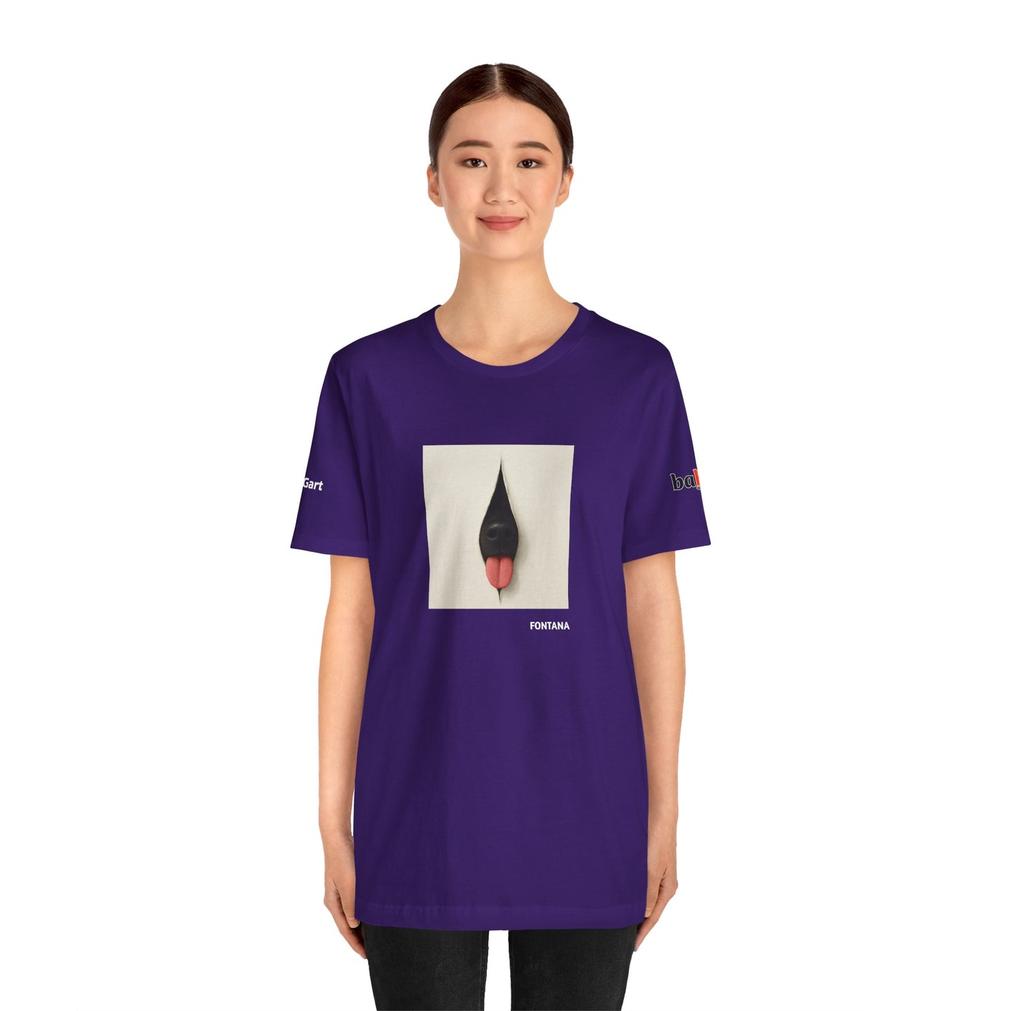 DOGART Unisex Jersey Dog T-Shirt - FONTANA - Iconic Painting Reimagined with Dogs