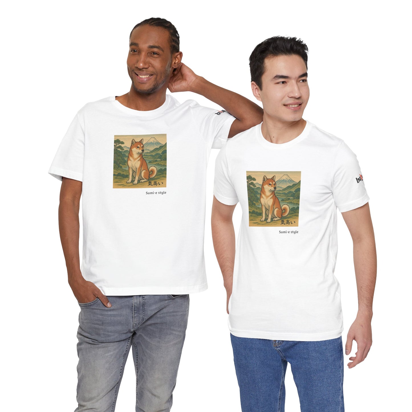 DOGART Unisex Jersey DOG T-Shirt - SUMI-E STYLE - Iconic Painting Reimagined with Dogs