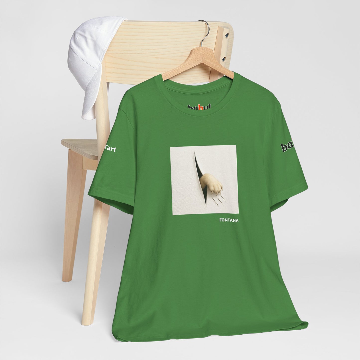 CATART Unisex Jersey Cat T-Shirt - FONTANA - Iconic Painting Reimagined with Cats