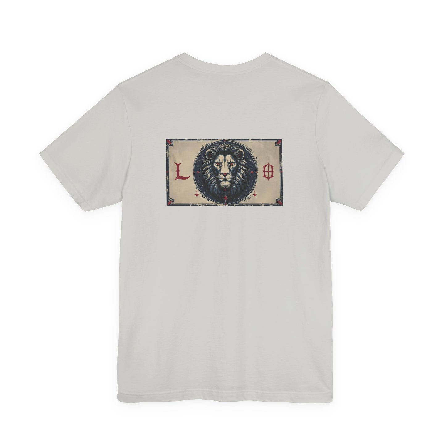 Leo - Gothic Zodiac T-Shirt. Blue graphic on the back. Zodiac in the Shadows