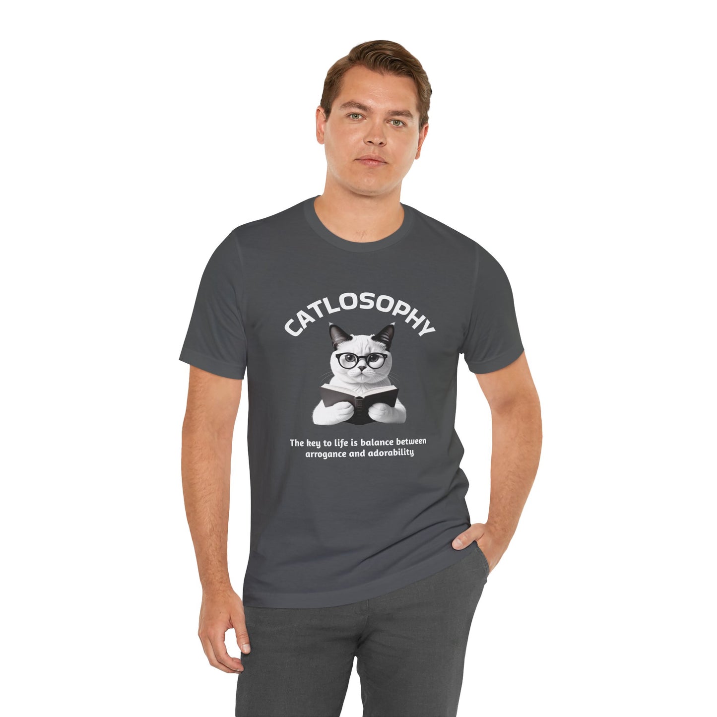 Catlosophy Unisex Jersey Short Sleeve Tee – "The Key to Life" Design
