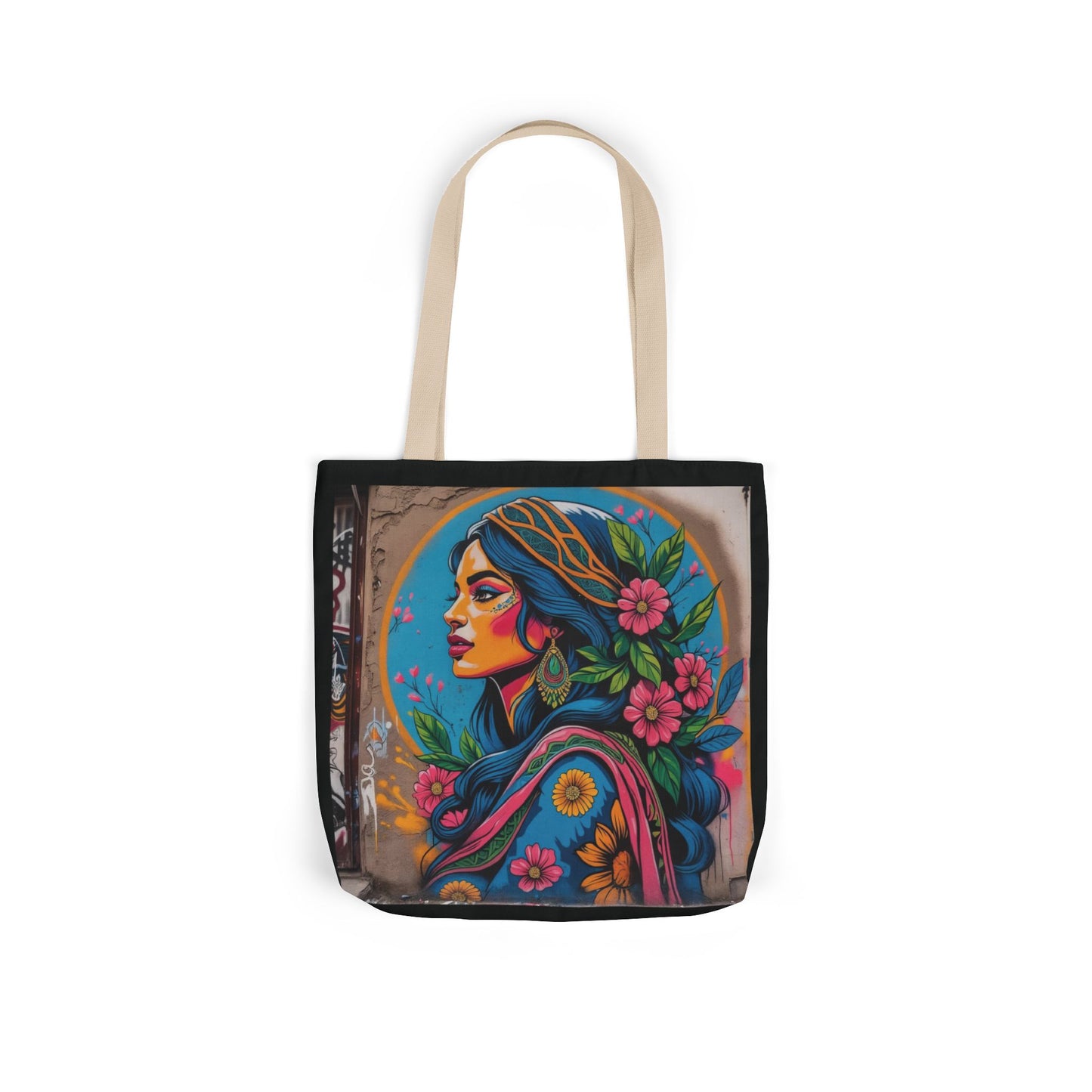 Artistic Surge - Eco-Friendly Canvas Tote Bag - FLOWERED WOMAN