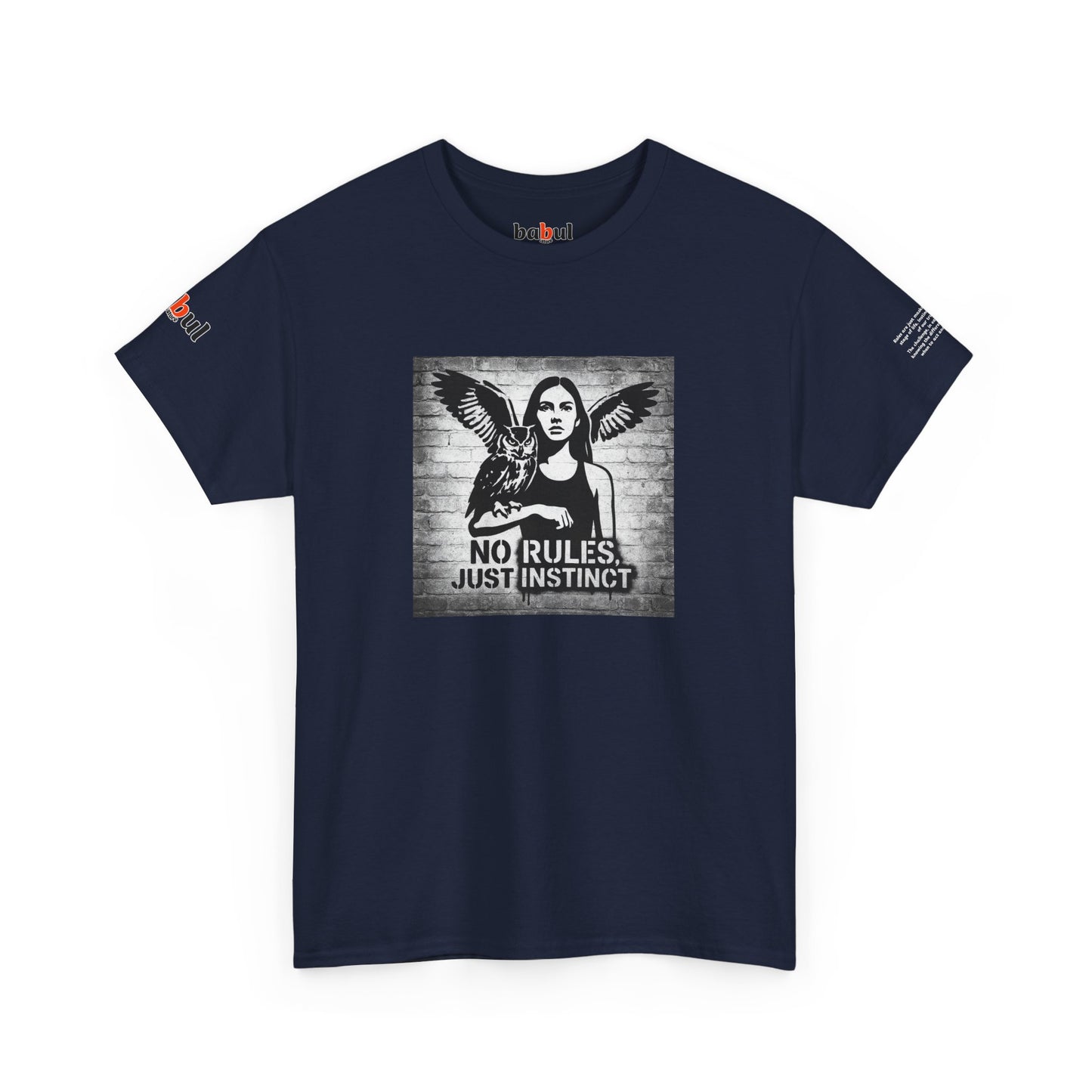 Rebel Graphic Tee - Unisex Heavy Cotton T-Shirt for the Wild at Heart. Rebel Tees, Born to Be Worn - NO RULES, JUST INSTINCT