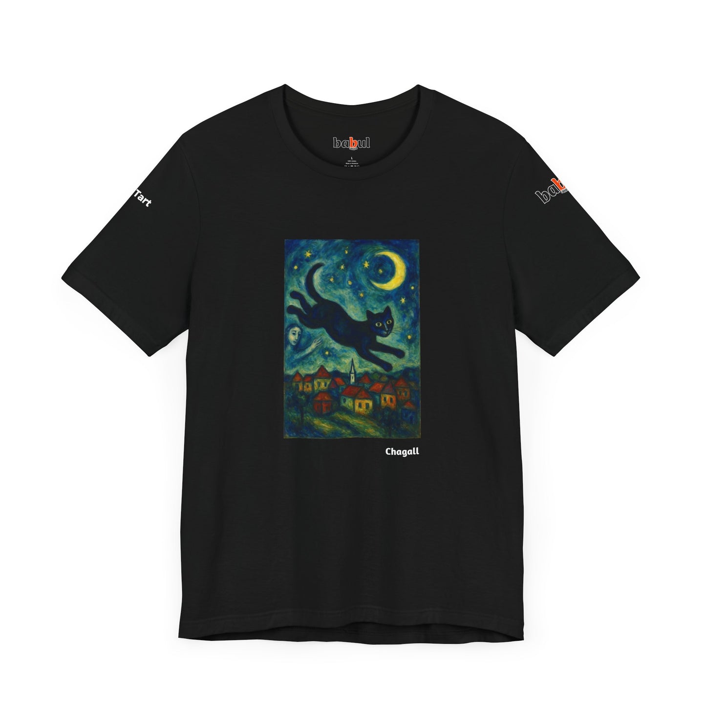 CATART Unisex Jersey Cat T-Shirt - MARC CHAGALL - Iconic Painting Reimagined with Cats