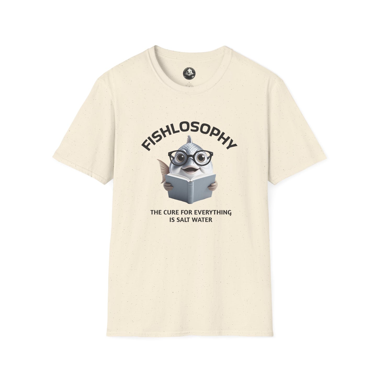 Fishlosophy Unisex T-Shirt - Ocean Vibes and Life's Questions Design - The Cure For Everything Is Salt Water