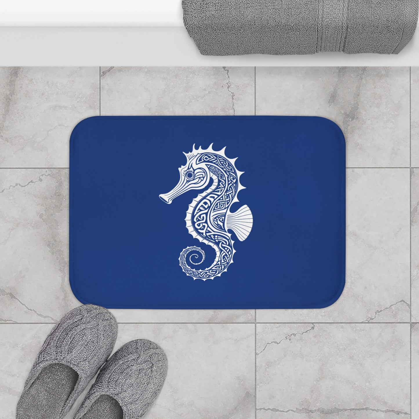 Tribal Bath Mat. Ocean Energy, Tribal Style