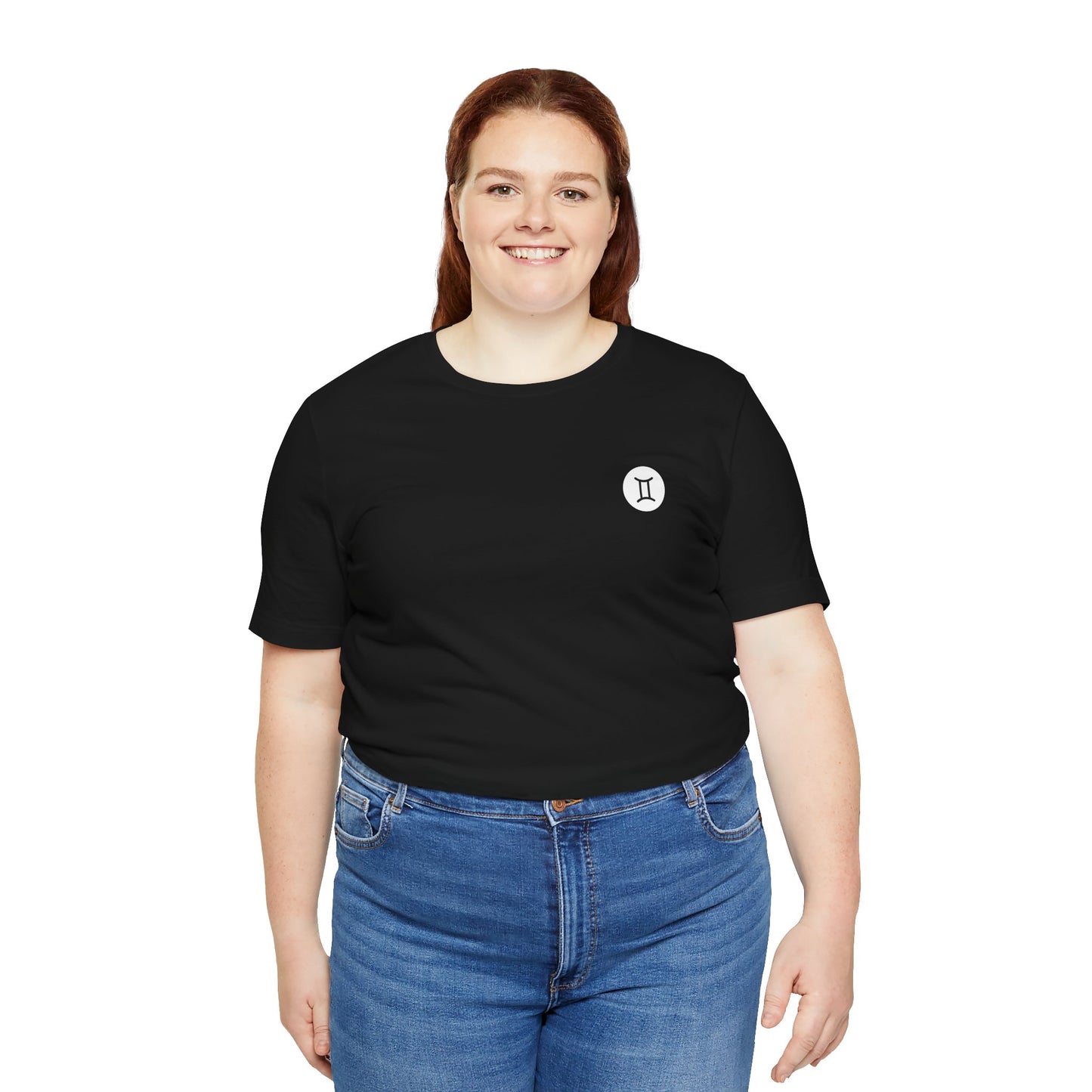 Gemini - Gothic Zodiac T-Shirt. Blue graphic on the back. Zodiac in the Shadows