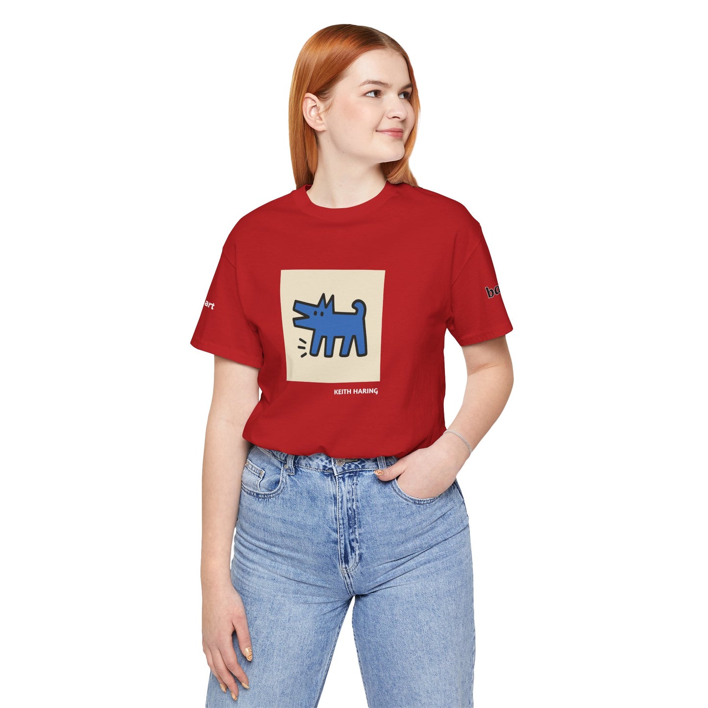 DOGART Unisex Jersey Dog T-Shirt - KEITH HARING - Iconic Painting Reimagined with Dogs