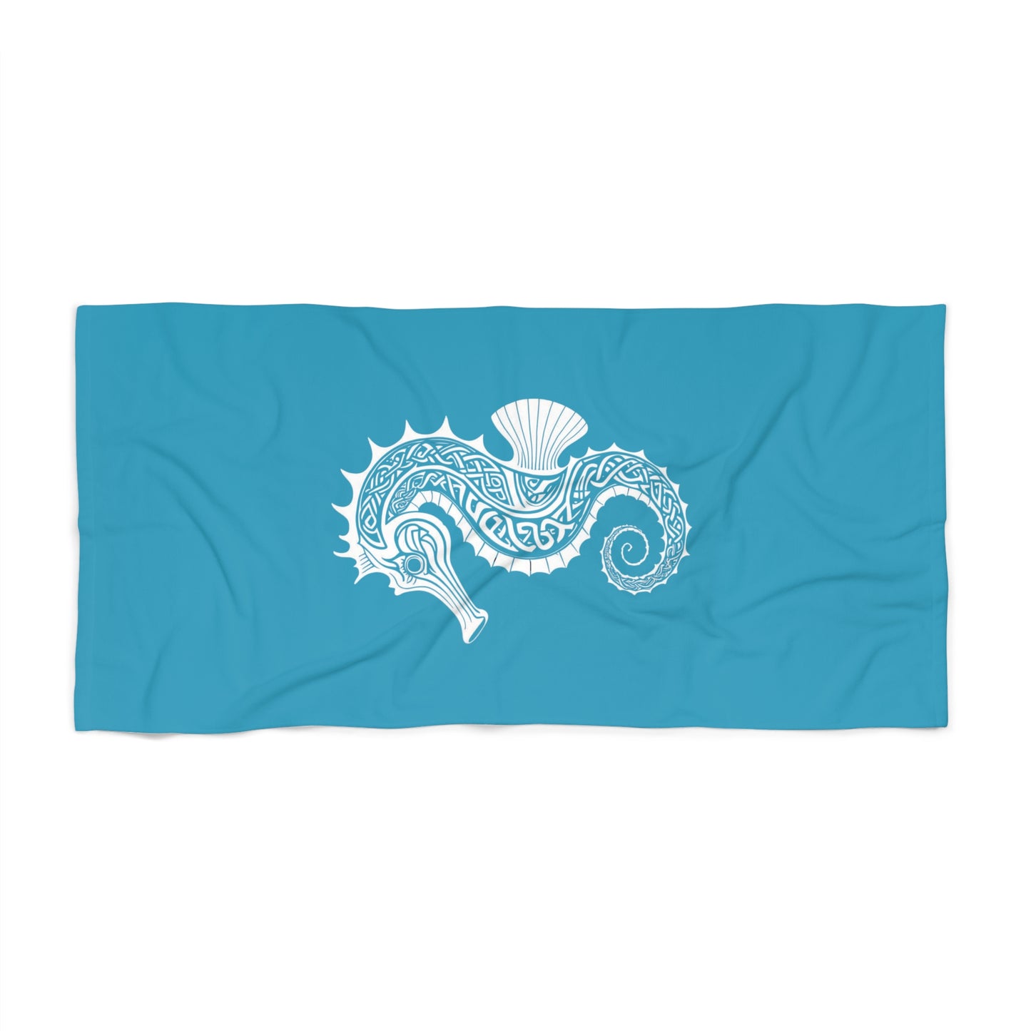 Tribal Waves Beach Towel - SEAHORSE