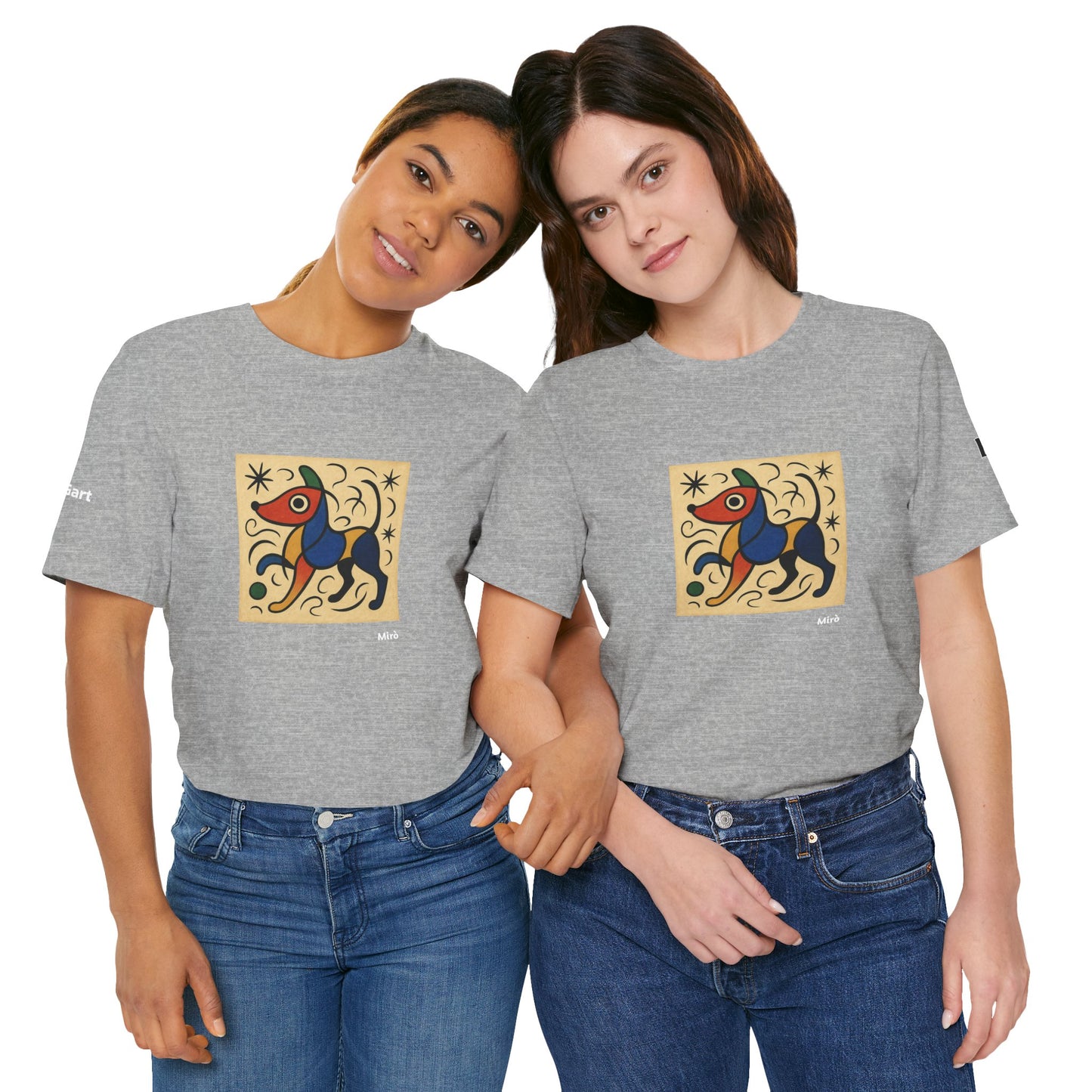 DOGART Unisex Jersey Dog T-Shirt - MIRO - Iconic Painting Reimagined with Dogs