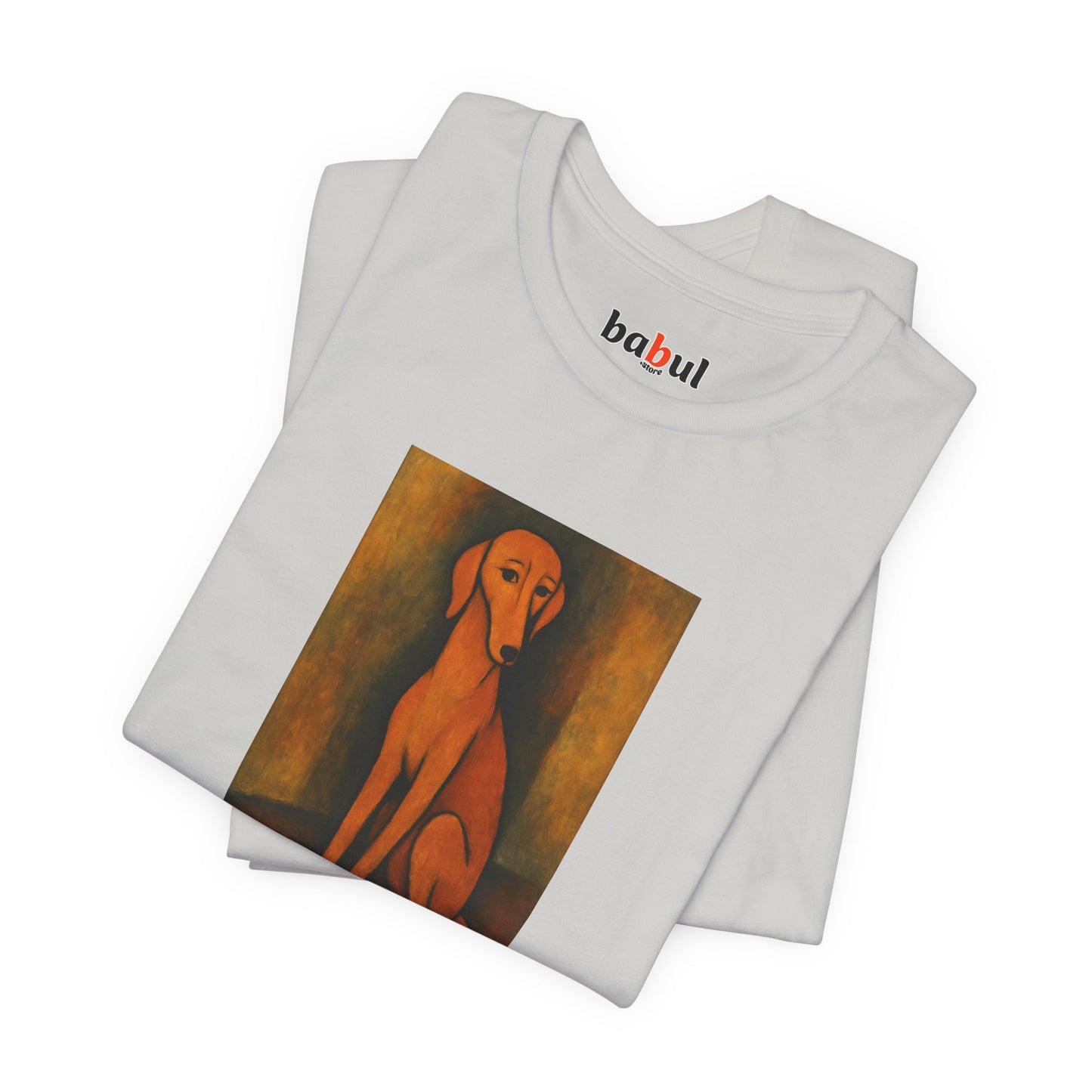 DOGART Unisex Jersey DOG T-Shirt - MODIGLIANI - Iconic Painting Reimagined with Dogs