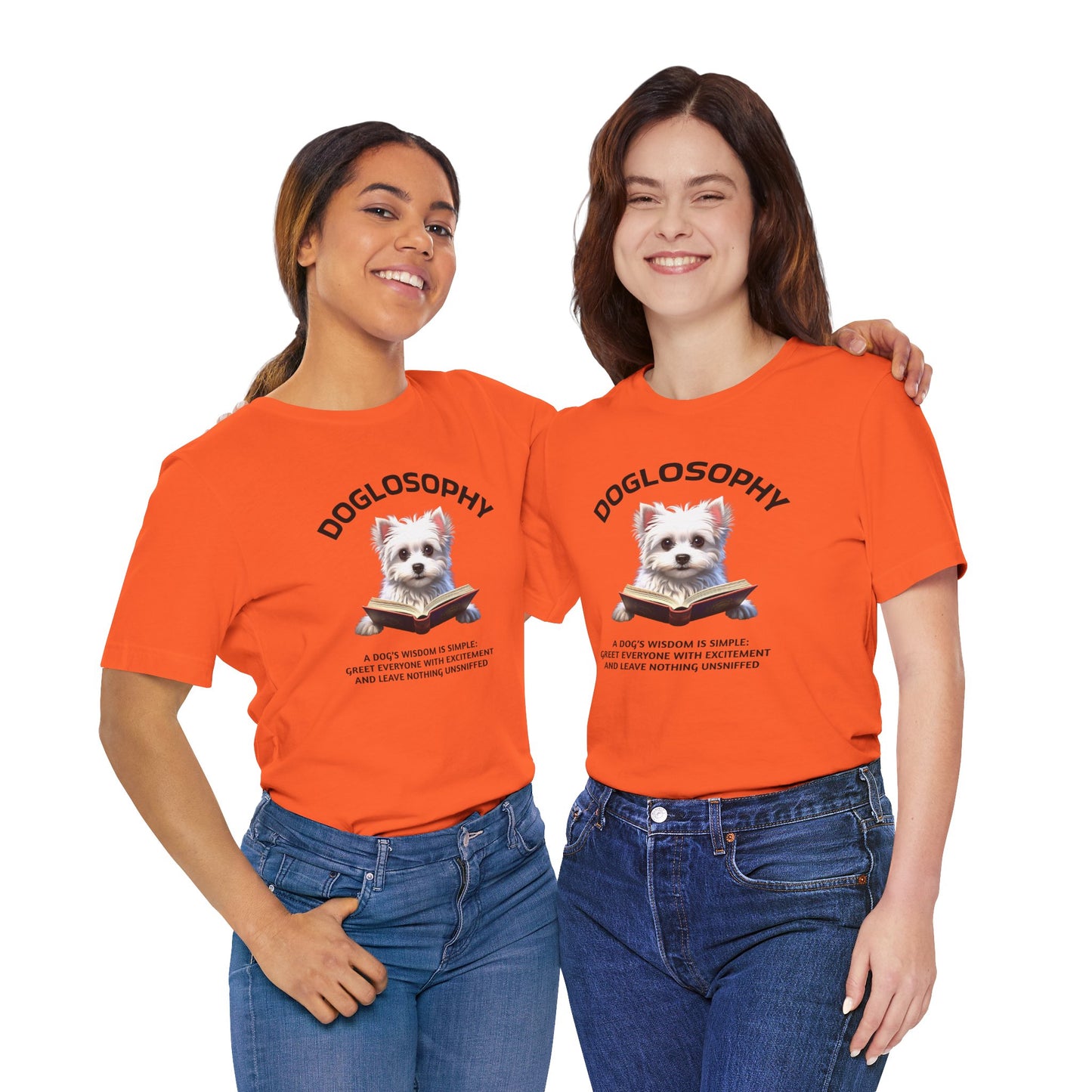 Doglosophy Unisex Jersey Short Sleeve Tee – "A Dog's wisdom is simple" Design