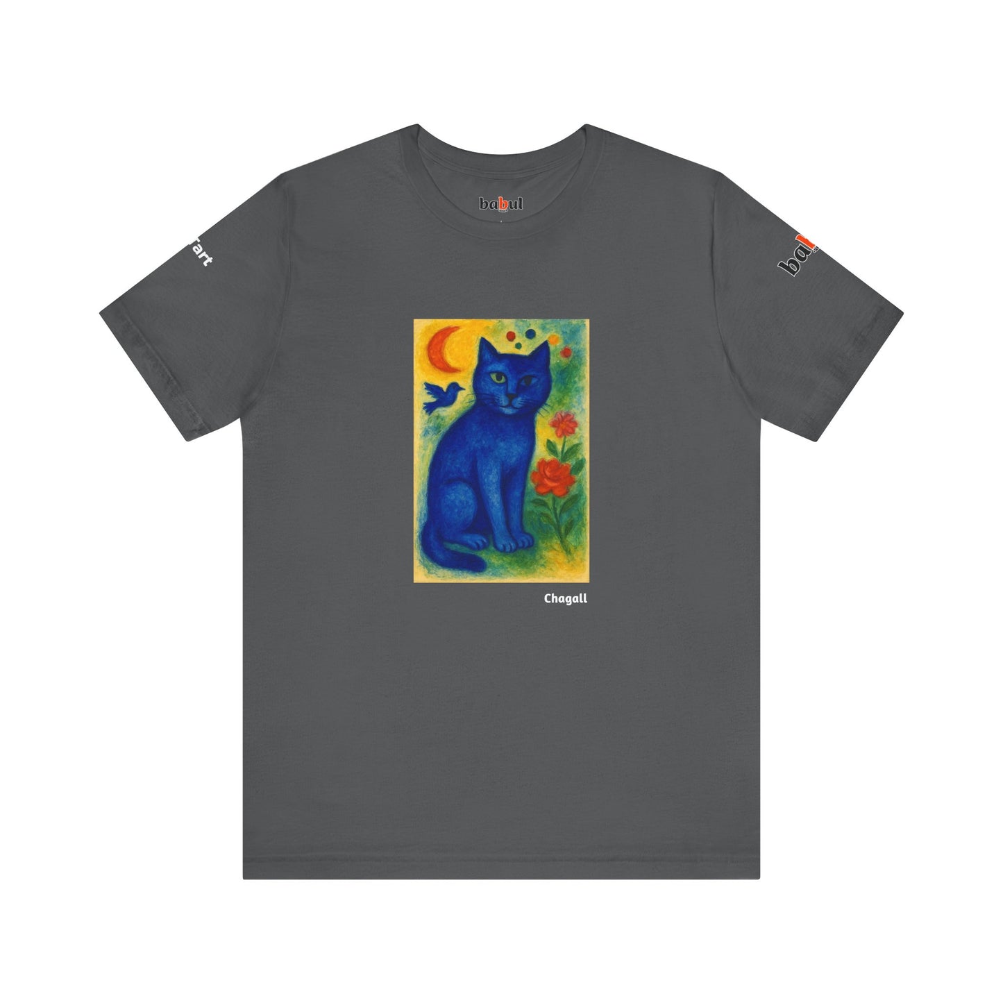 CATART Unisex Jersey Cat T-Shirt - MARC CHAGALL - Iconic Painting Reimagined with Cats