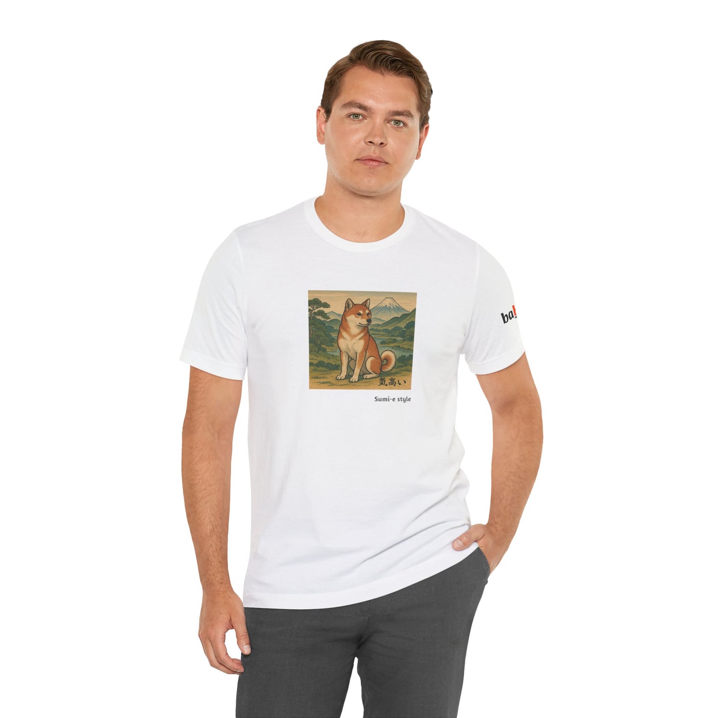 DOGART Unisex Jersey DOG T-Shirt - SUMI-E STYLE - Iconic Painting Reimagined with Dogs