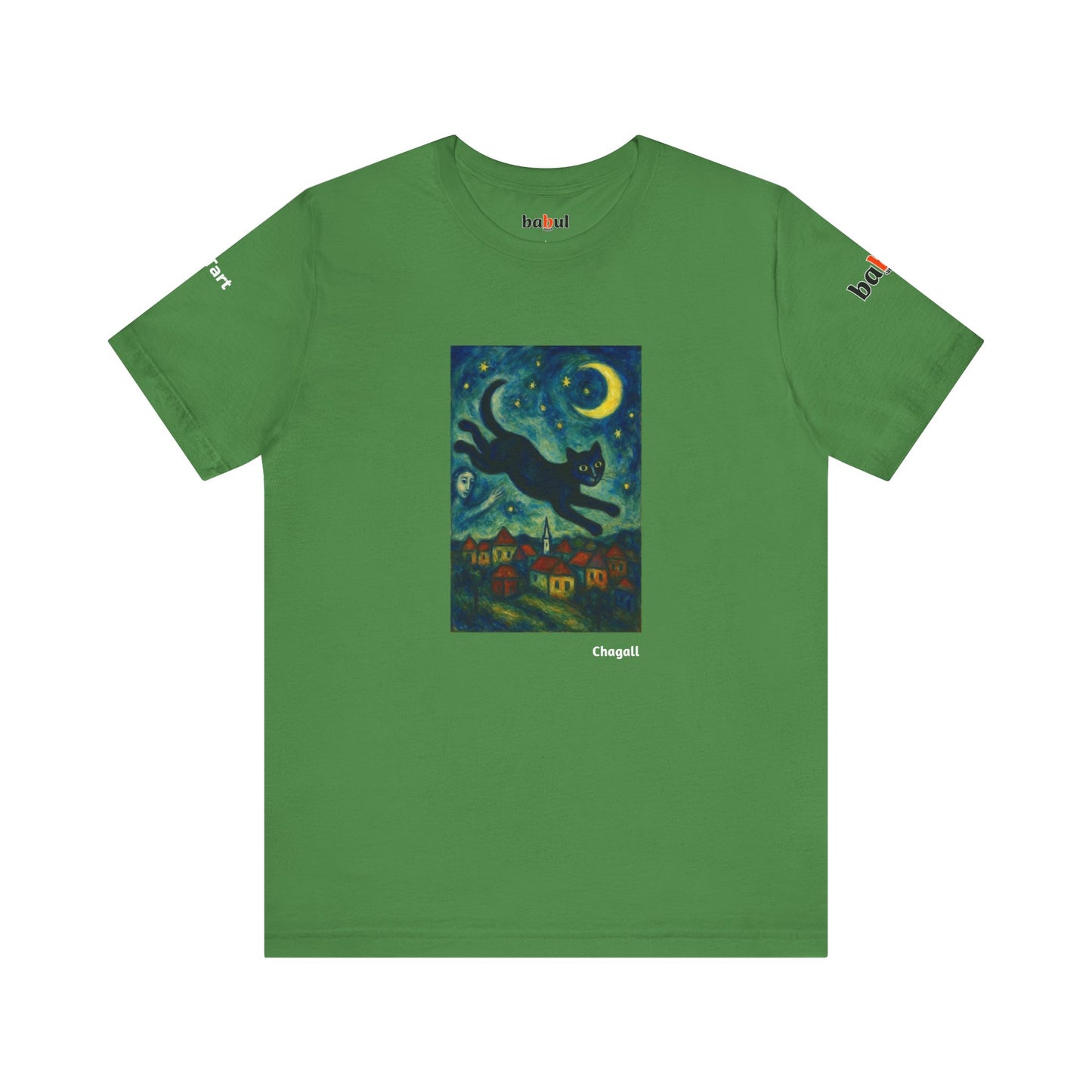 CATART Unisex Jersey Cat T-Shirt - MARC CHAGALL - Iconic Painting Reimagined with Cats