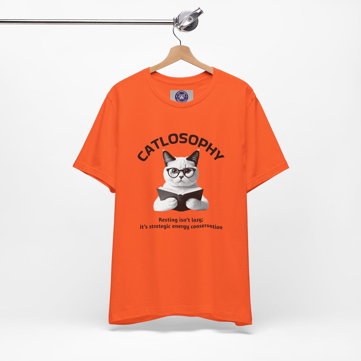 Catlosophy Unisex Jersey Short Sleeve Tee – "Resting isn't Lazy" Design