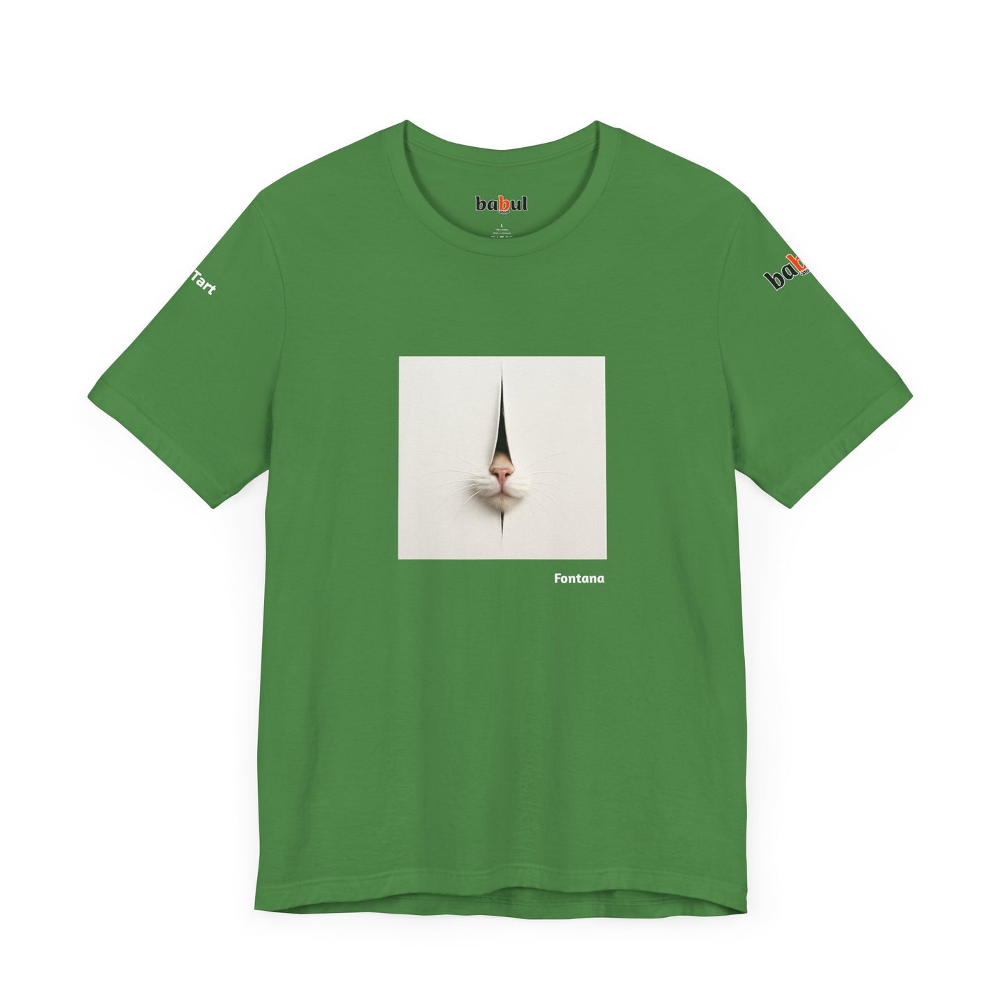 CATART Unisex Jersey Cat T-Shirt - FONTANA - Iconic Painting Reimagined with Cats