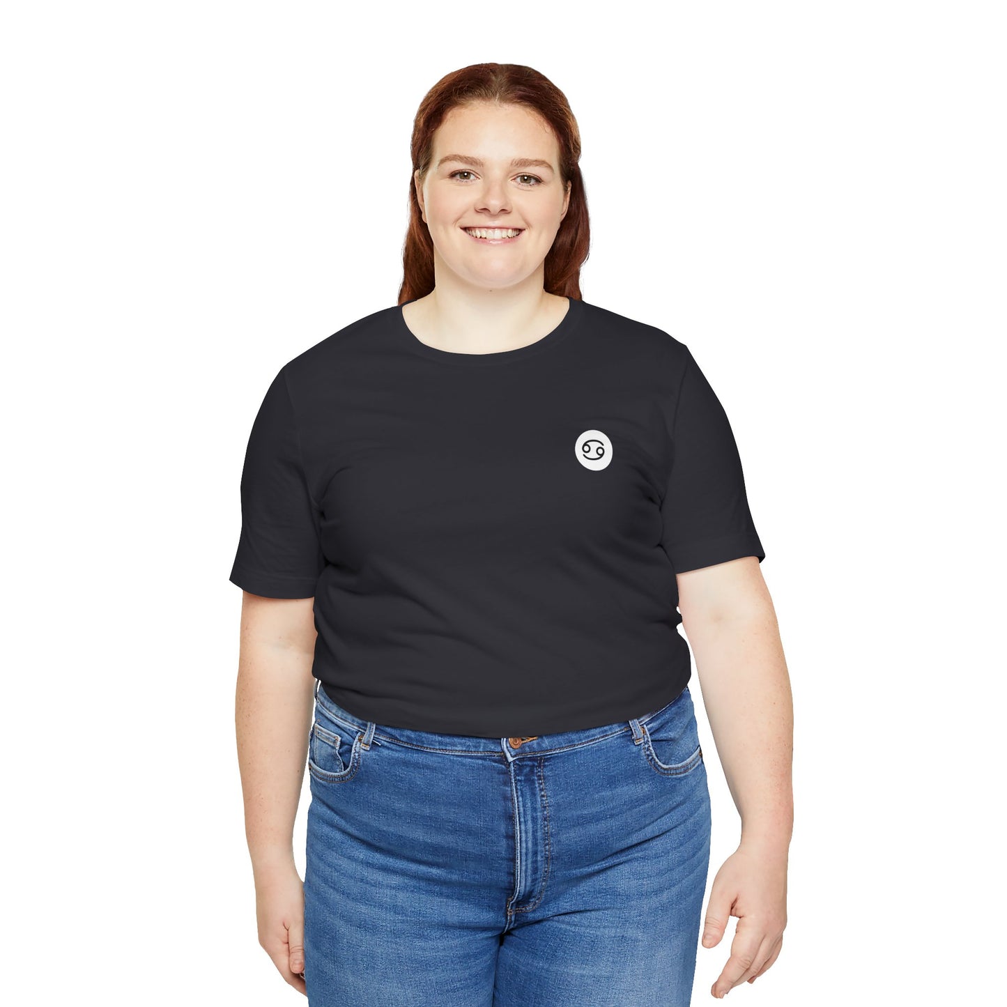 Cancer - Gothic Zodiac T-Shirt. Blue graphic on the back. Zodiac in the Shadows